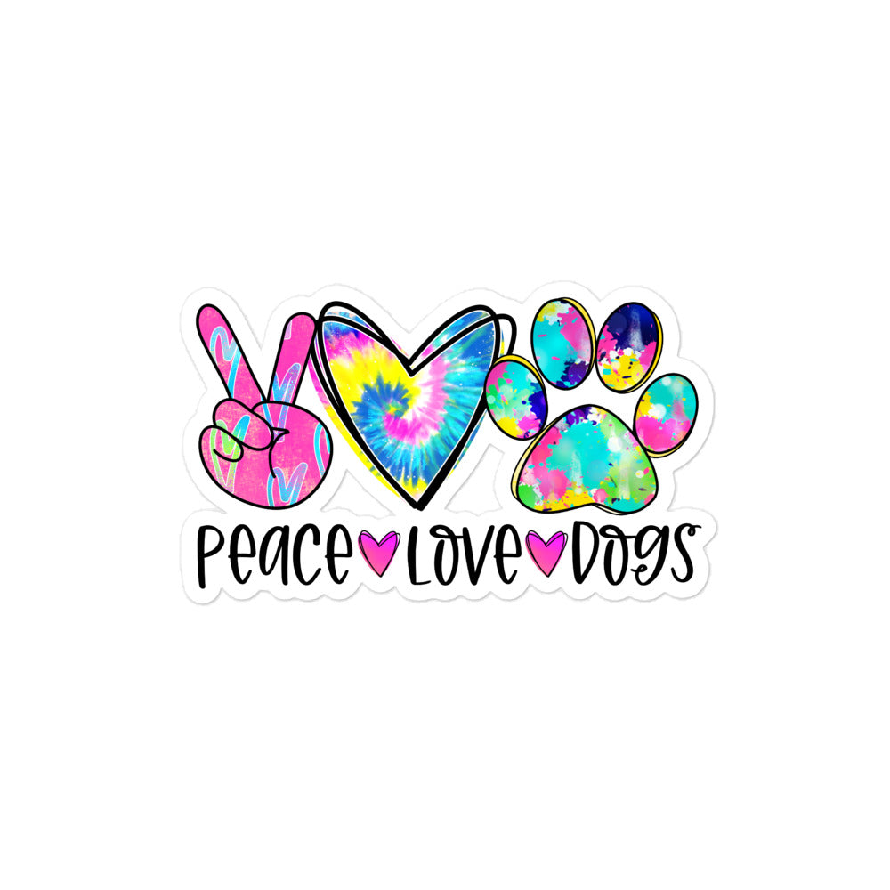 Peace Love Dogs Bubble-free stickers