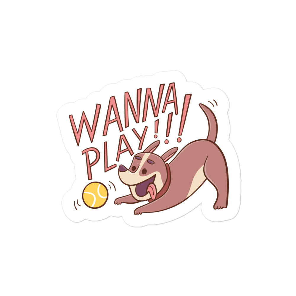 Wanna Play Dog Lovers Bubble-free stickers