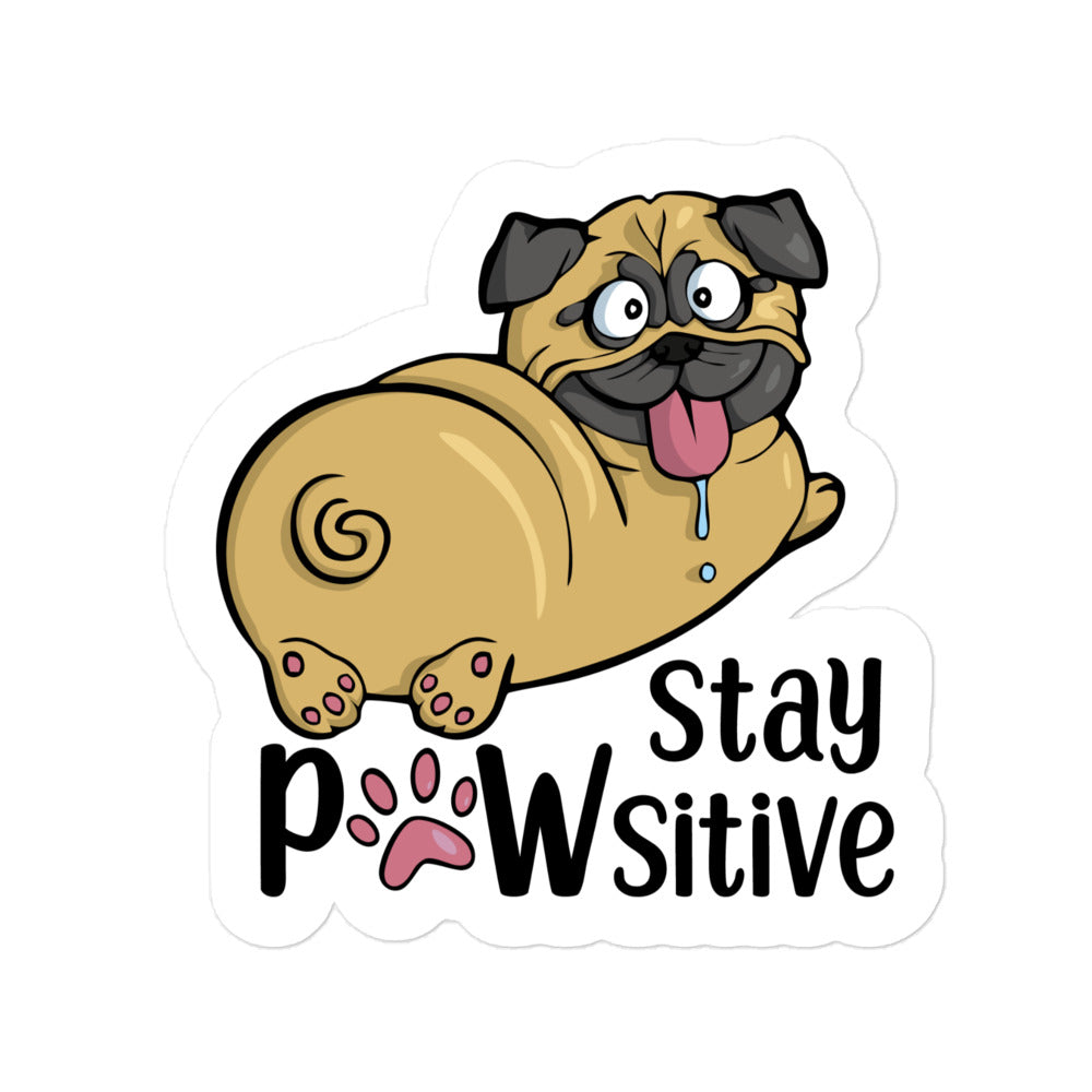 Stay Pawsitive Bubble-free stickers