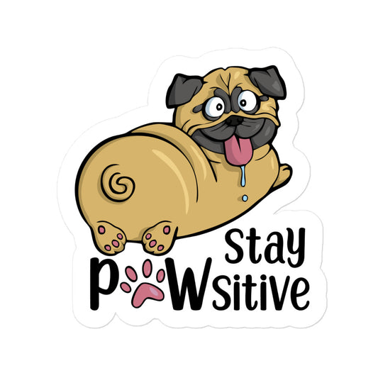 Stay Pawsitive Bubble-free stickers