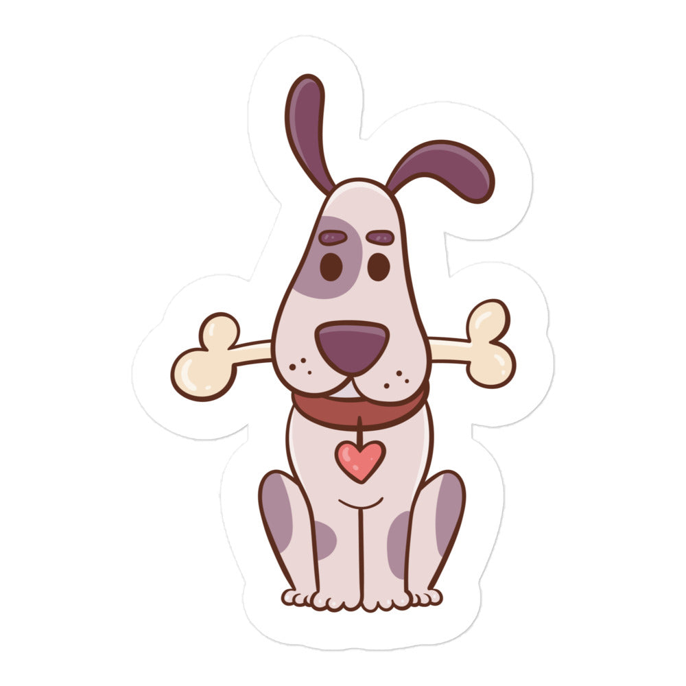 Dog with Bone Bubble-free stickers