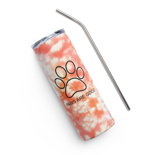 Raspberry Peach Candy Tie Dye Full Print Tumbler