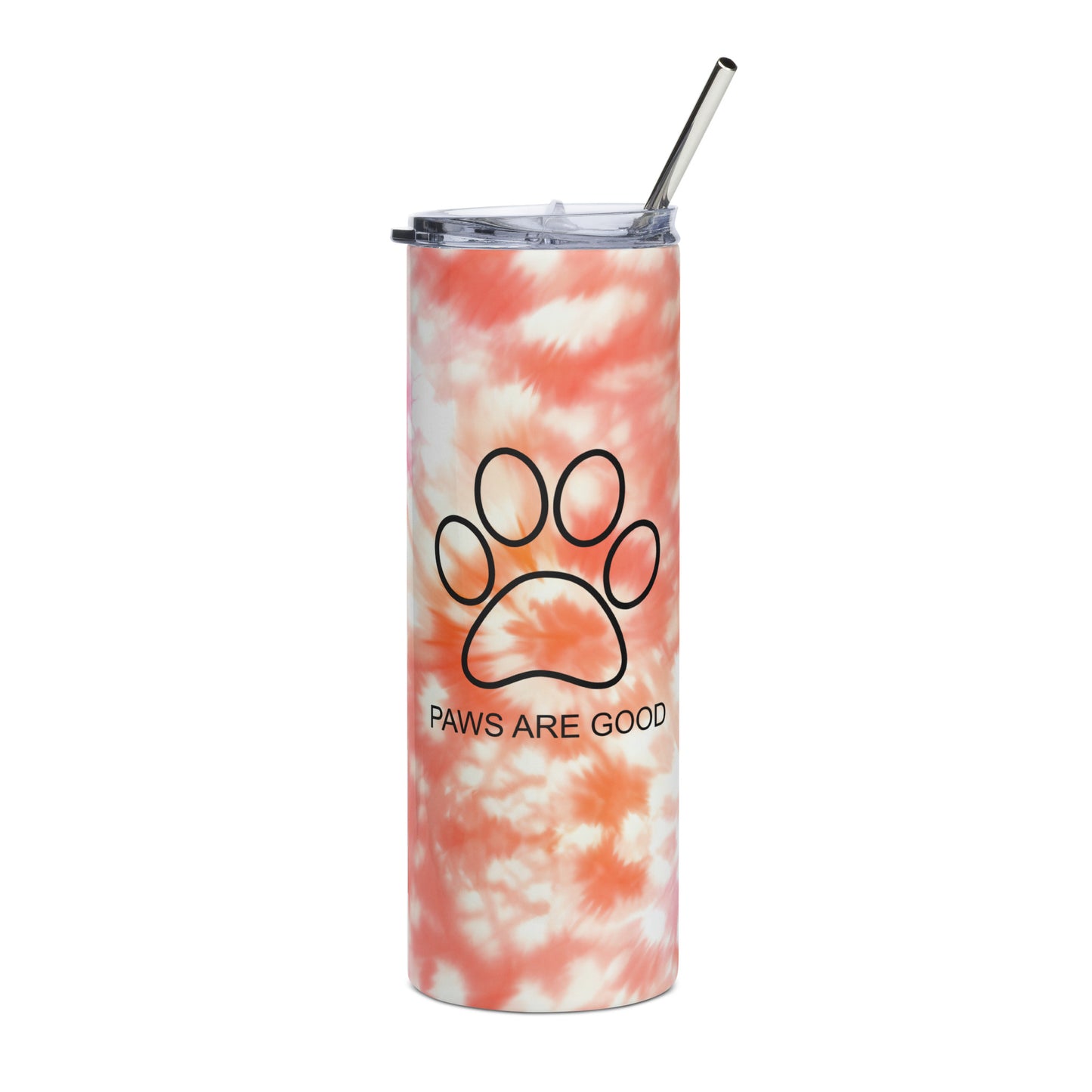 Raspberry Peach Candy Tie Dye Full Print Tumbler
