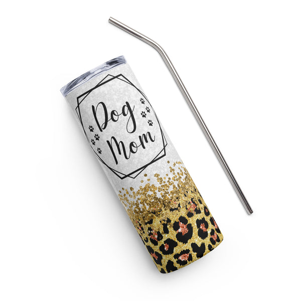 Glitter Leopard Print Dog Mom Tumbler 20 oz Stainless Steel Insulated Cup Glitter Leopard Print Dog Mom Tumbler 20 oz Stainless Steel Insulated Cup