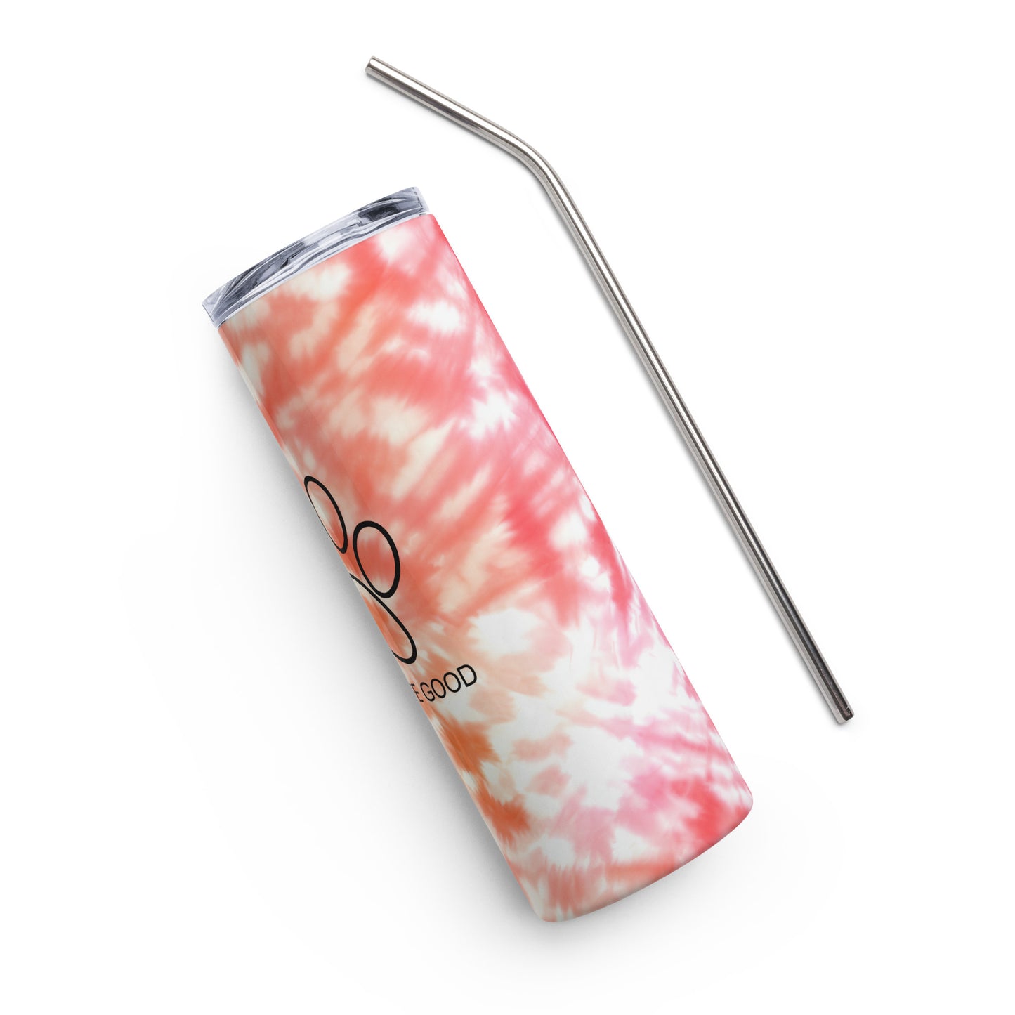 Raspberry Peach Candy Tie Dye Full Print Tumbler