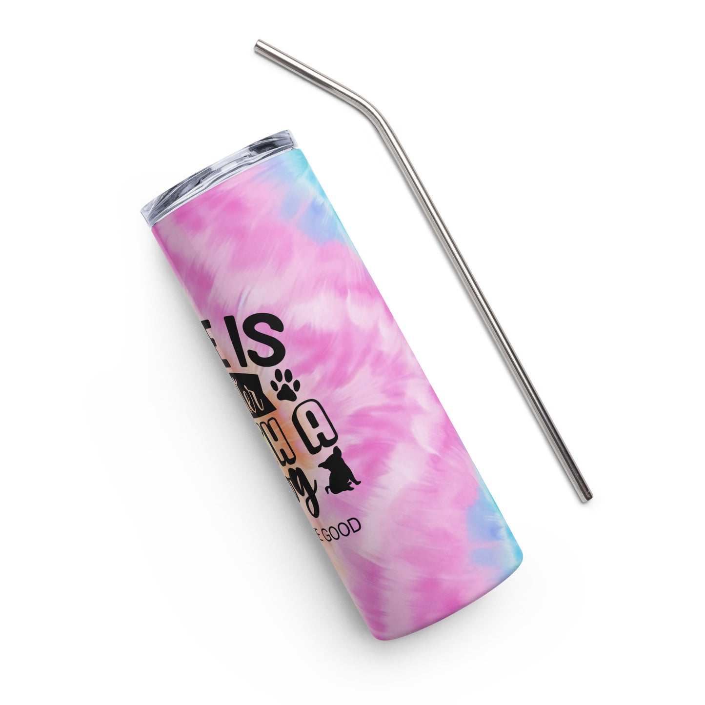 Life is Better with a Dog Tie Dye Full Print Tumbler