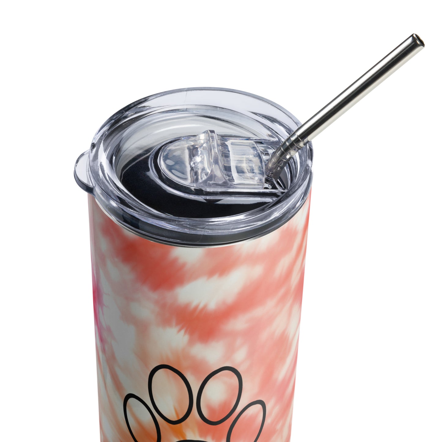 Raspberry Peach Candy Tie Dye Full Print Tumbler