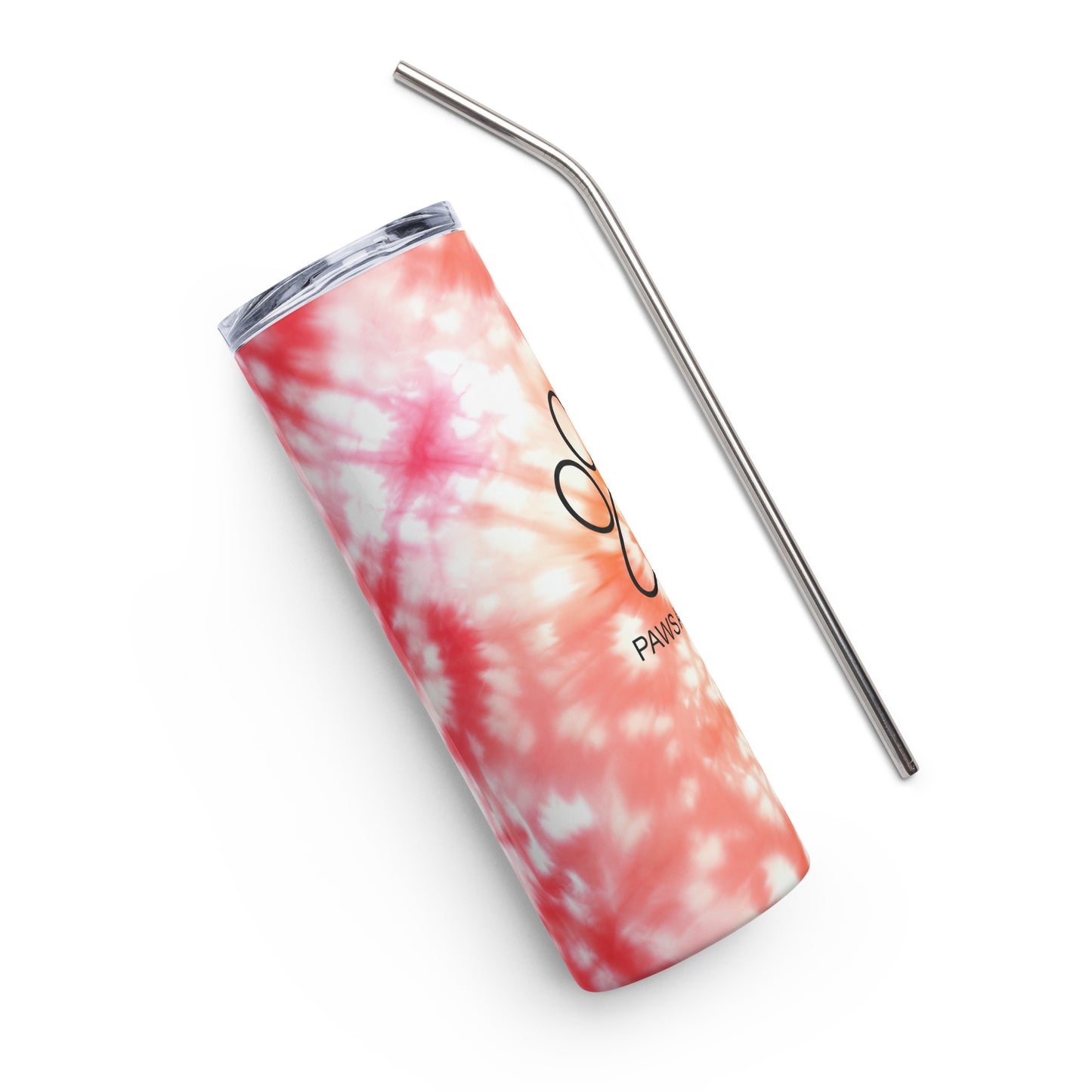 Raspberry Peach Candy Tie Dye Full Print Tumbler