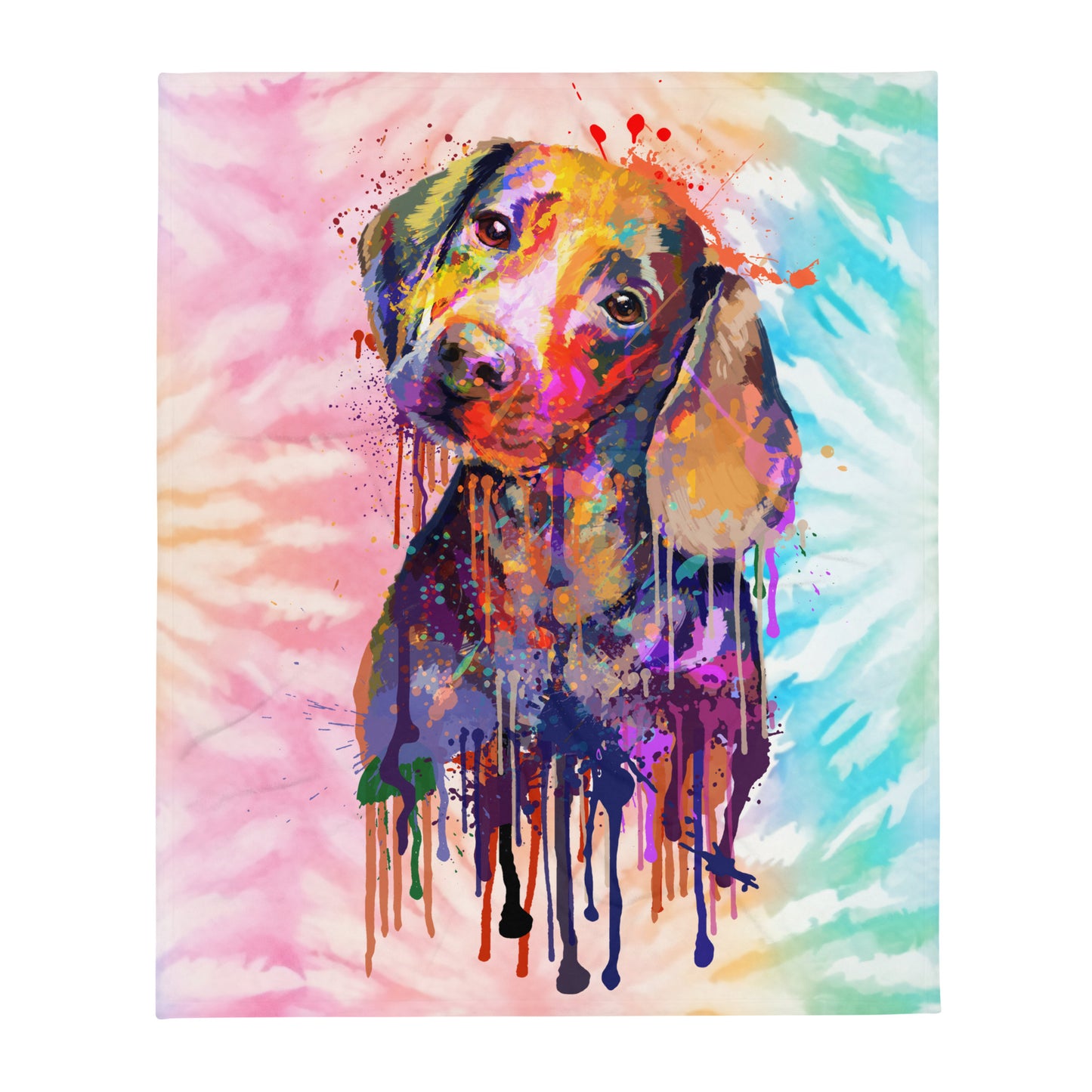 Beagle Hand Drawn Throw Blanket