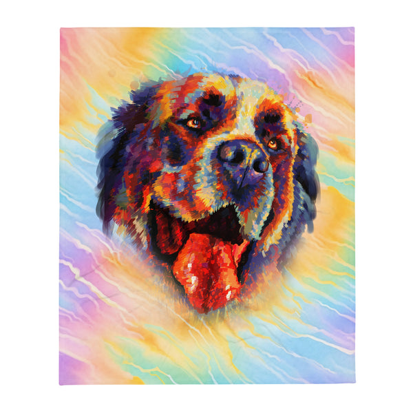 Bernard Hand Drawn Throw Blanket Bernard Hand Drawn Throw Blanket