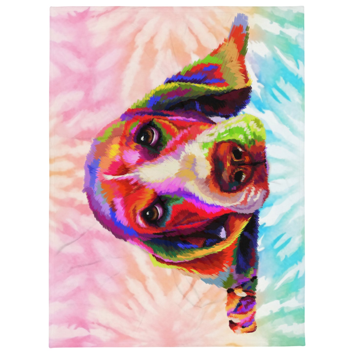 Basset Hound Hand Drawn Throw Blanket