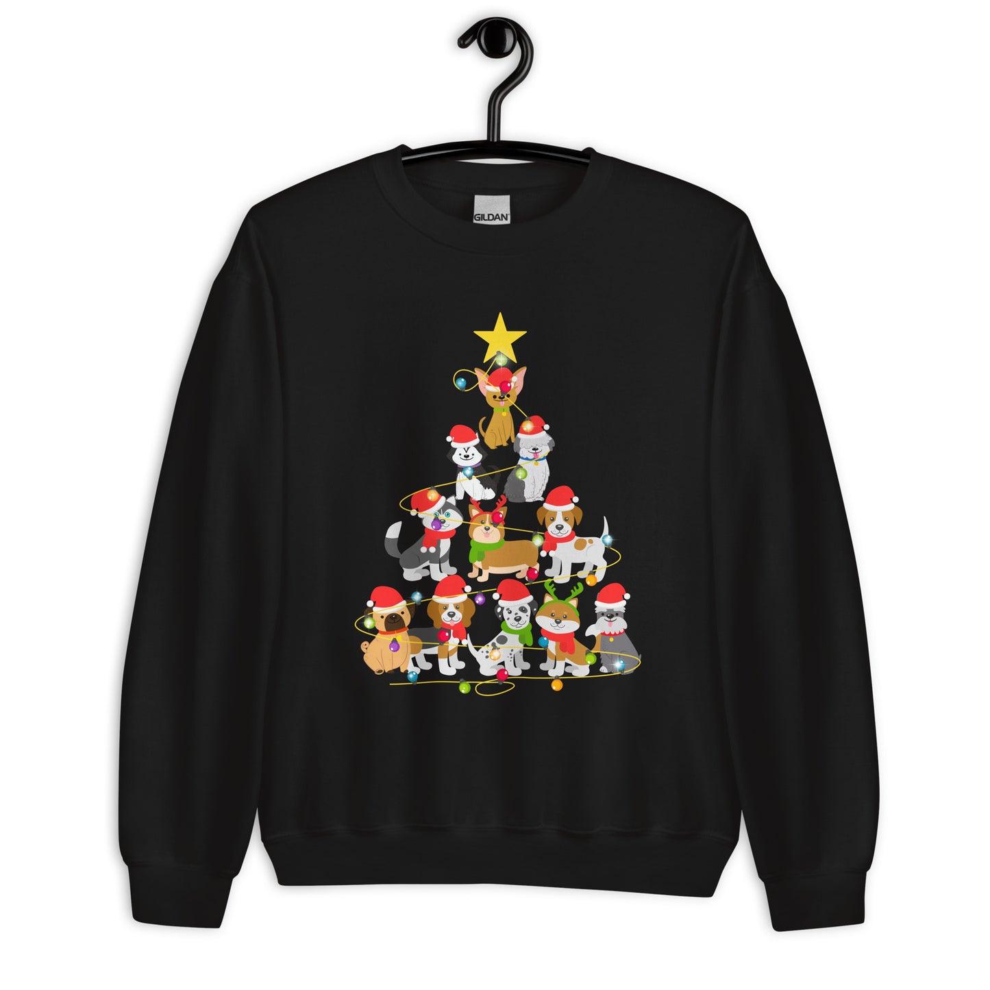 Christmas Tree for Dog Lovers Ugly Sweatshirt