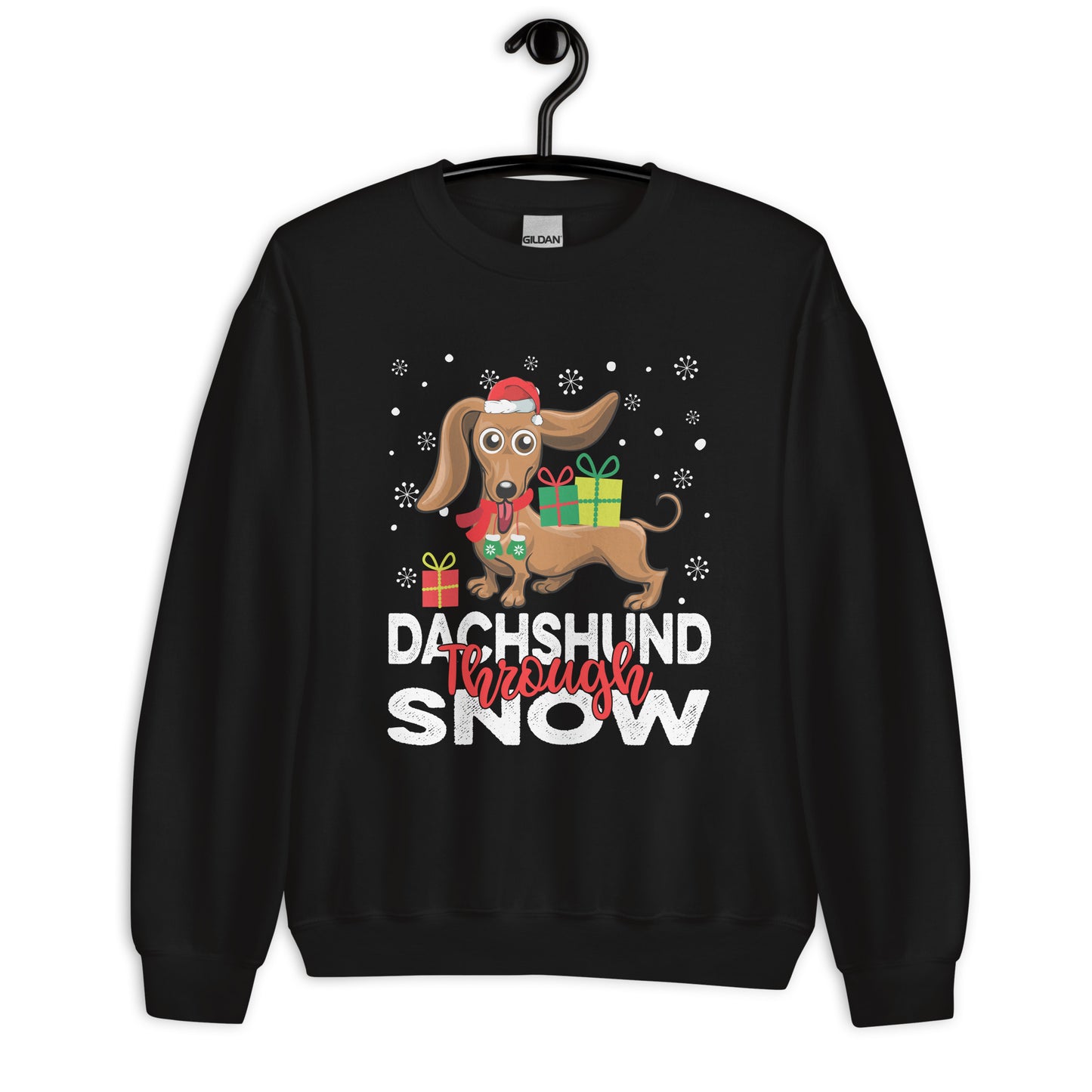 Dachshund Through Snow Christmas Sweatshirt