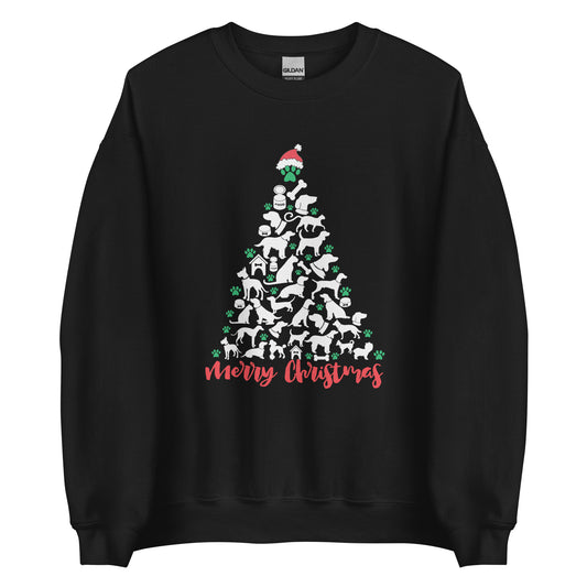 Paws Animals Christmas Tree Ugly Sweatshirt