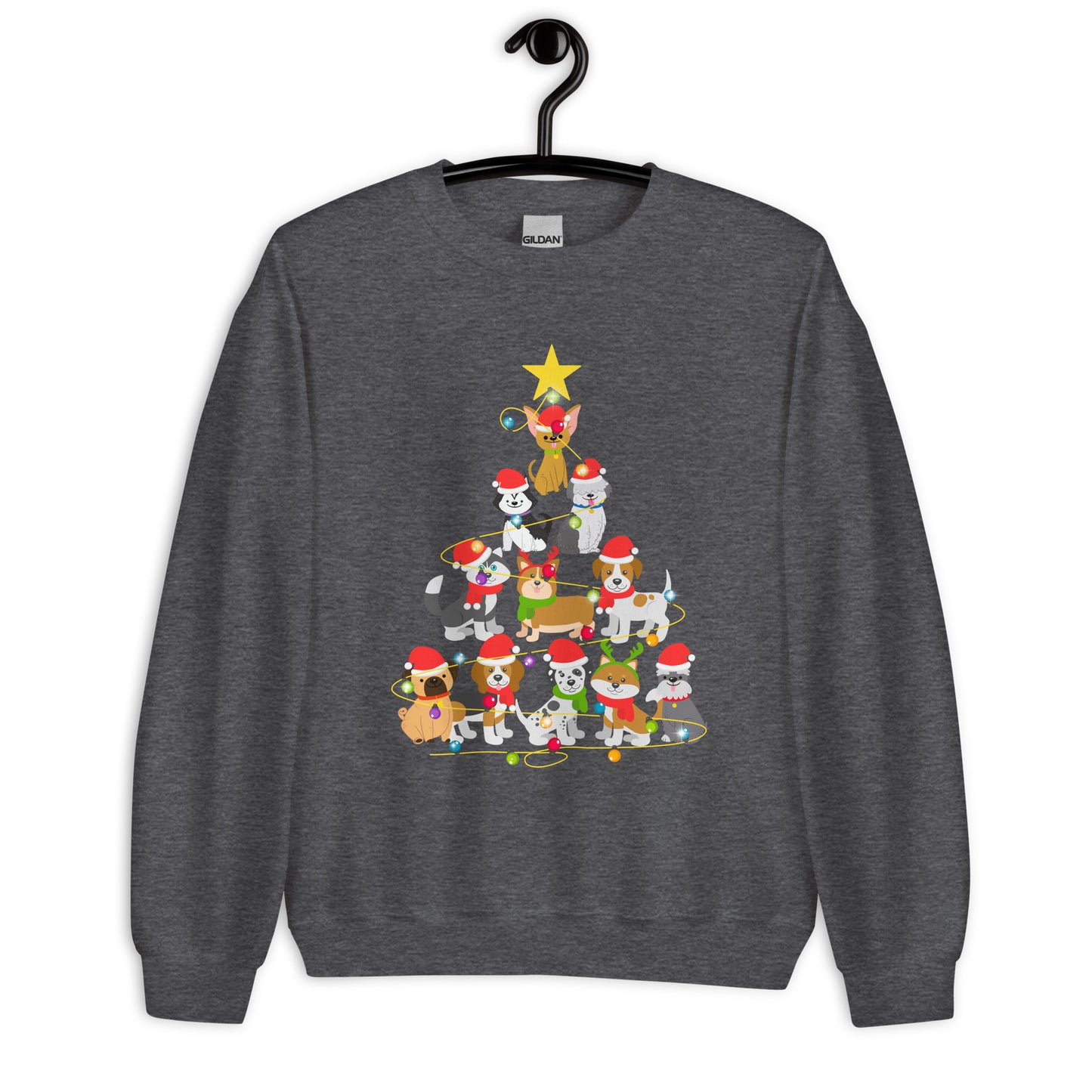 Christmas Tree for Dog Lovers Ugly Sweatshirt