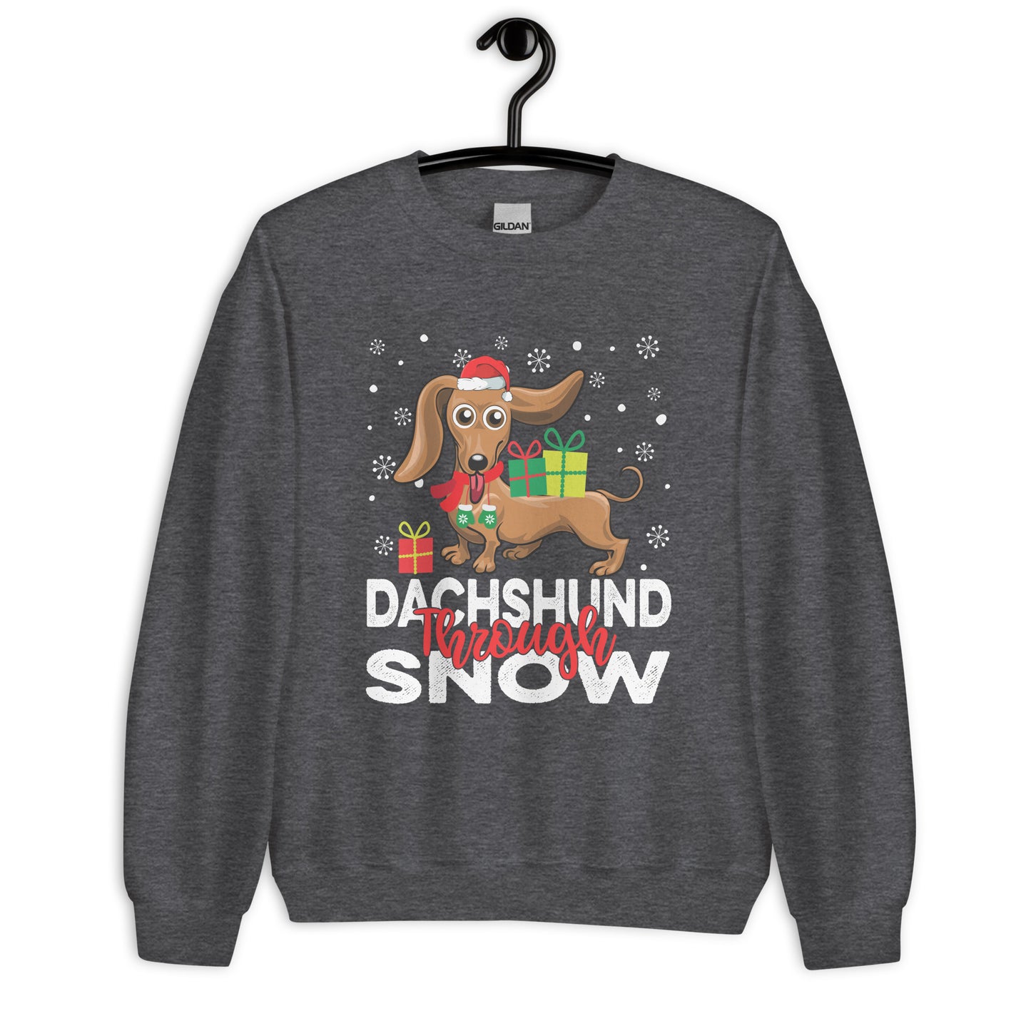 Dachshund Through Snow Christmas Sweatshirt