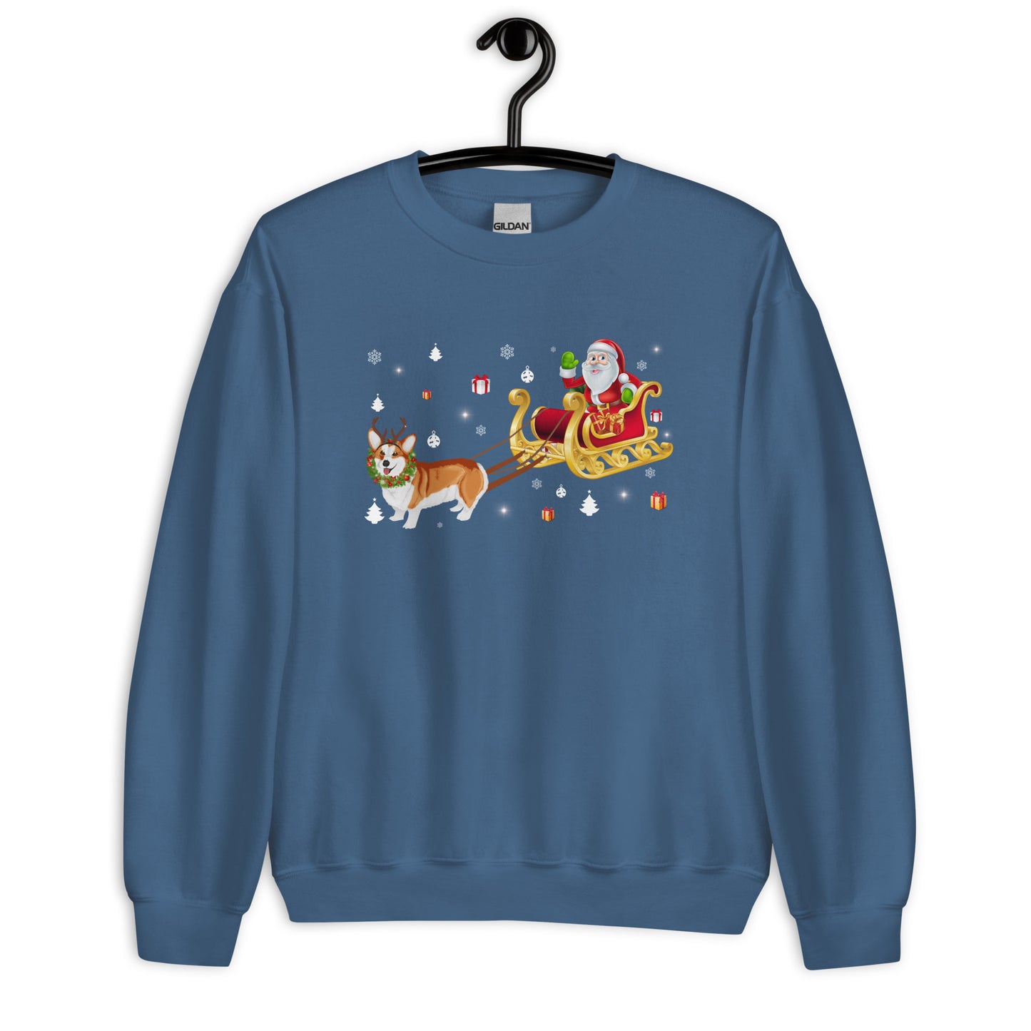 Corgi Christmas Sled Ugly Sweatshirt
