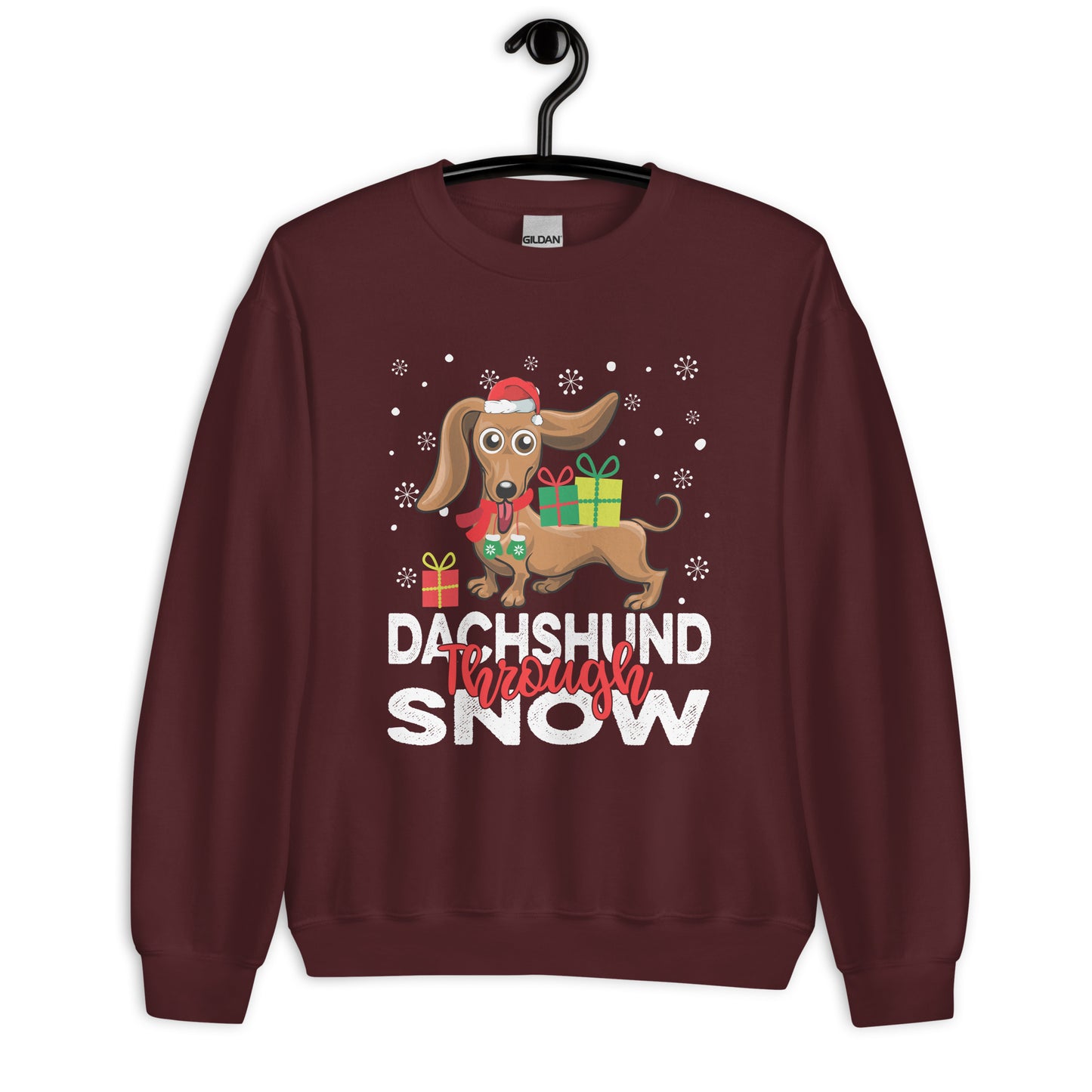 Dachshund Through Snow Christmas Sweatshirt