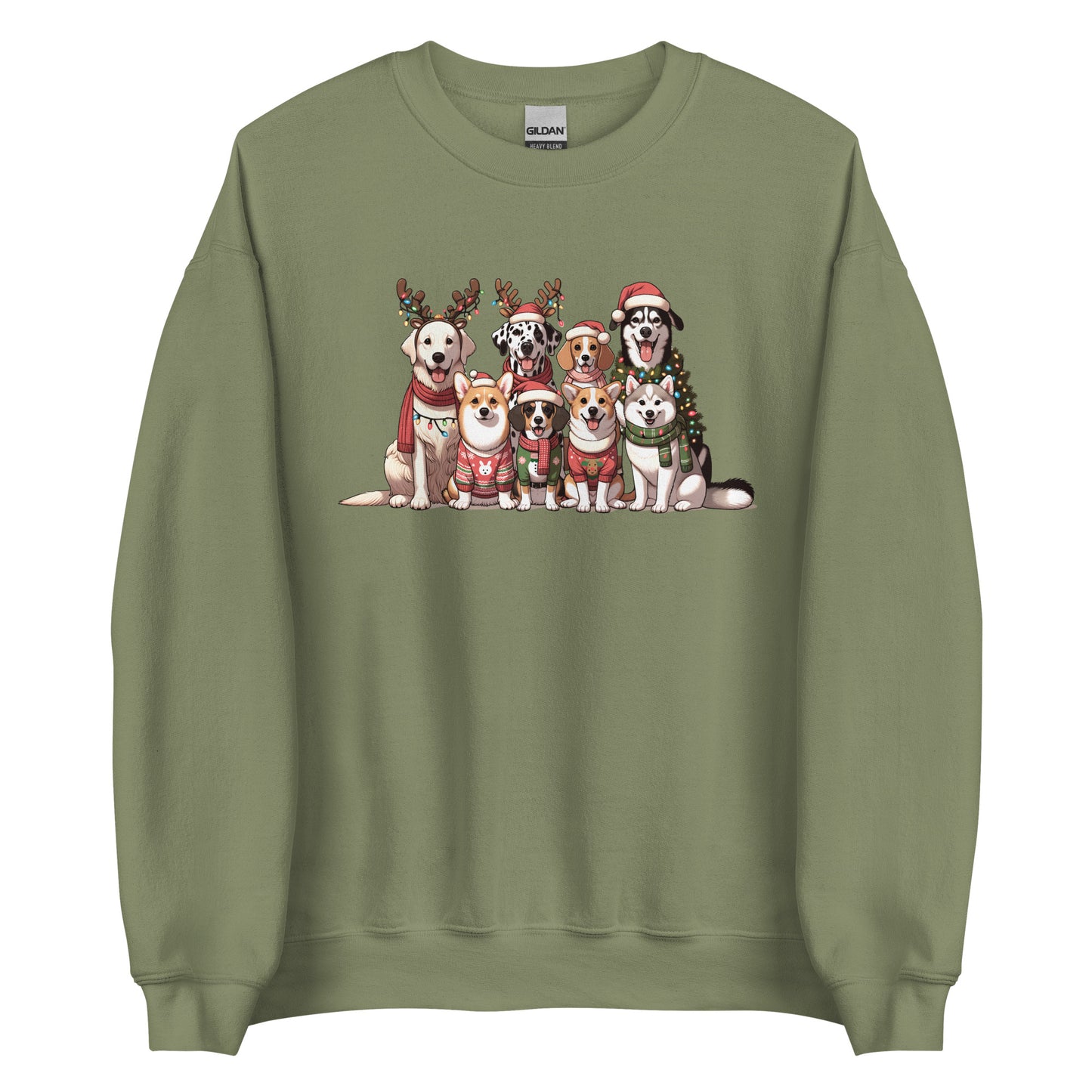 Christmas Dogs in Sweaters Ugly Sweatshirt