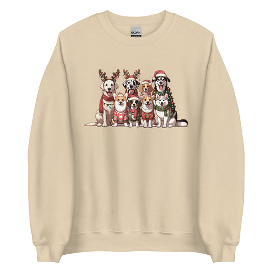 Christmas Dogs in Sweaters Ugly Sweatshirt
