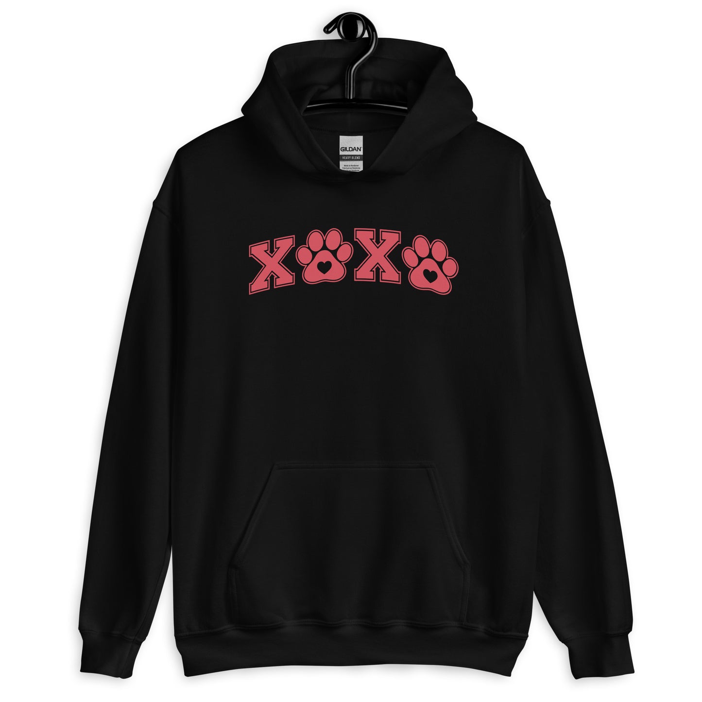 XOXO Paw Print Valentine's Day Unisex Hoodie