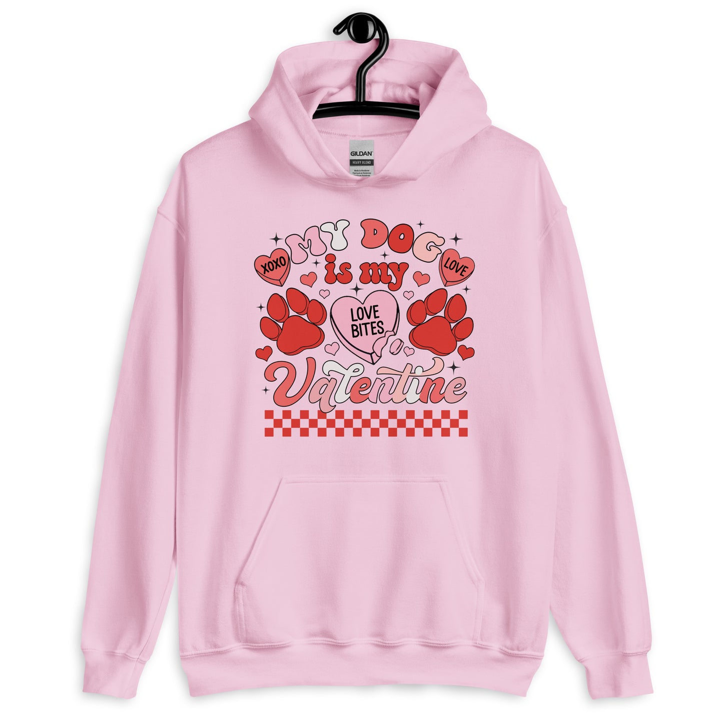 My Dog is My Valentine Love Bites Unisex Hoodie