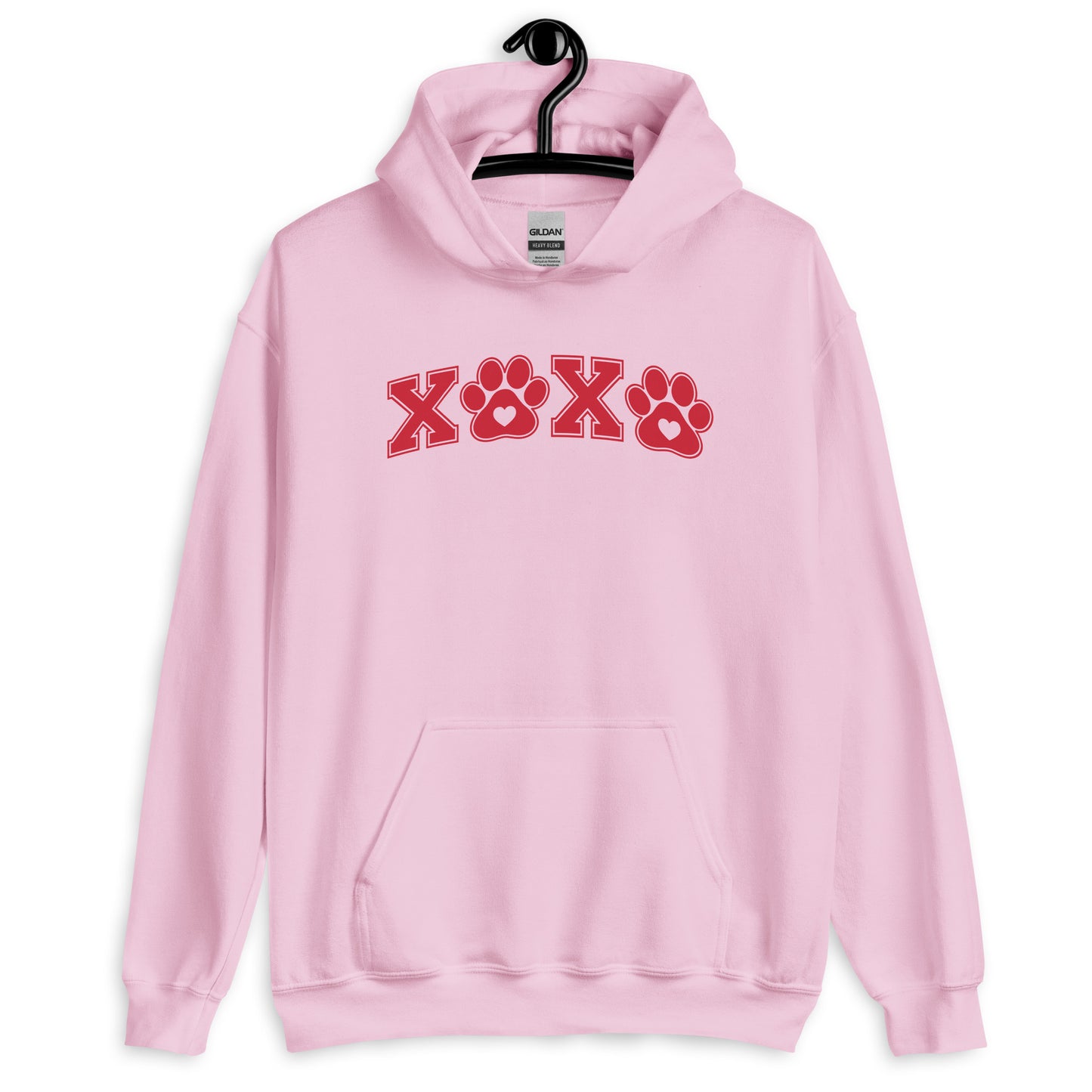 XOXO Paw Print Valentine's Day Unisex Hoodie