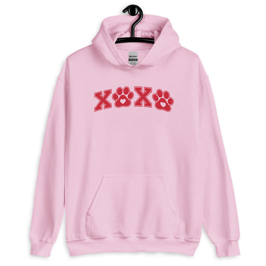 XOXO Paw Print Valentine's Day Unisex Hoodie