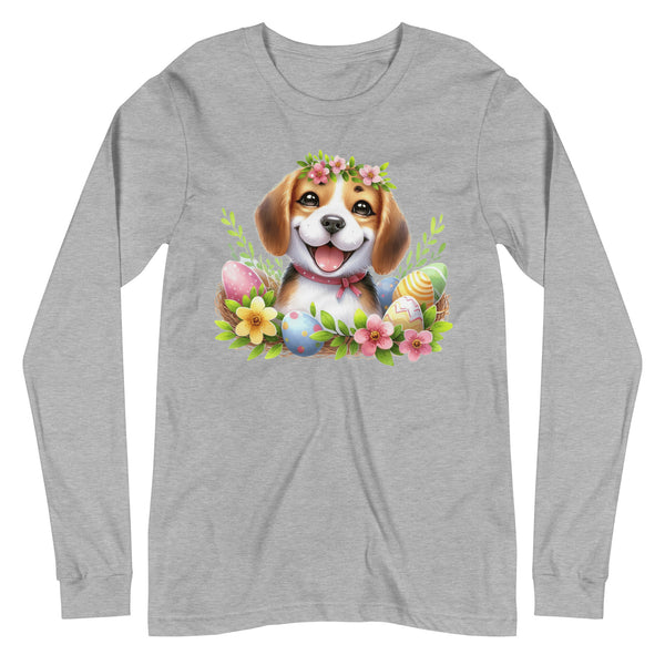 Beagle Dog in Spring Easter Long Sleeve T-Shirt for Dog Mom Beagle Dog in Spring Easter Long Sleeve T-Shirt for Dog Mom