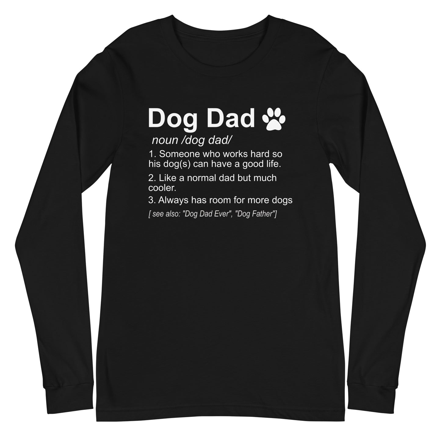 Dog Dad Definition Unisex Long Sleeve Tee