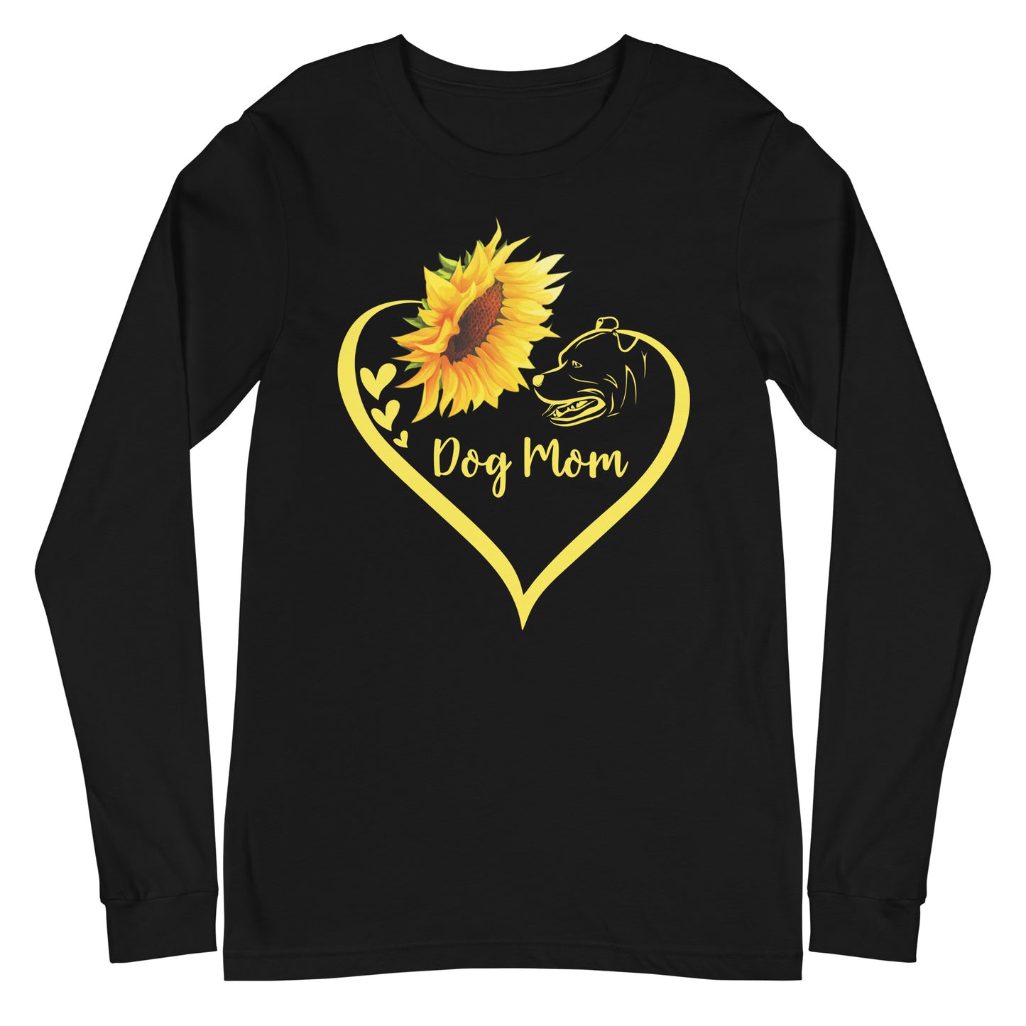 Sunflower Dog Mom Unisex Long Sleeve Tee