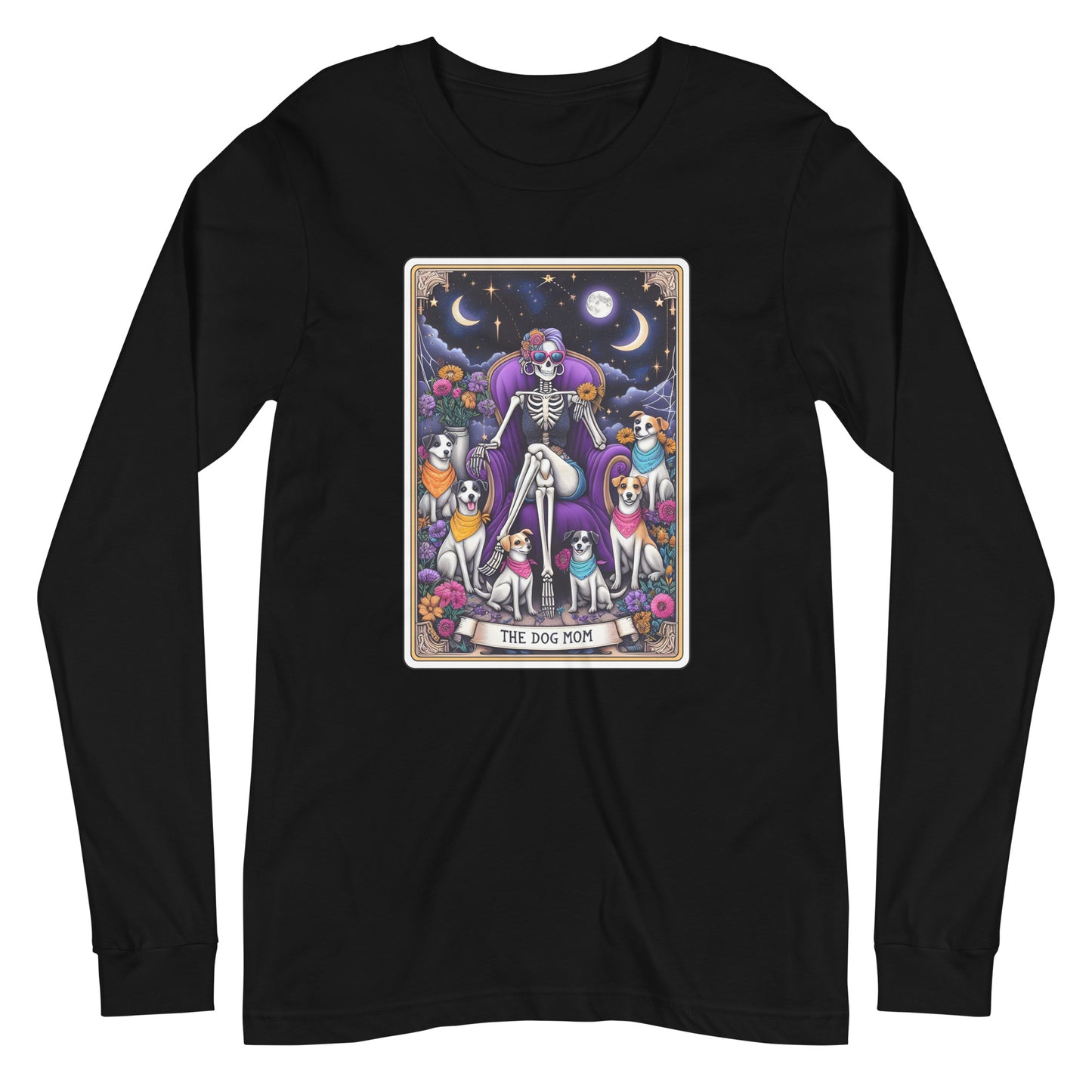 The Dog Mom Tarot Card Unisex Long Sleeve Tee