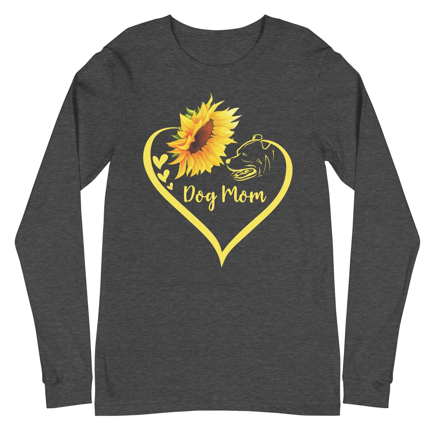 Sunflower Dog Mom Unisex Long Sleeve Tee