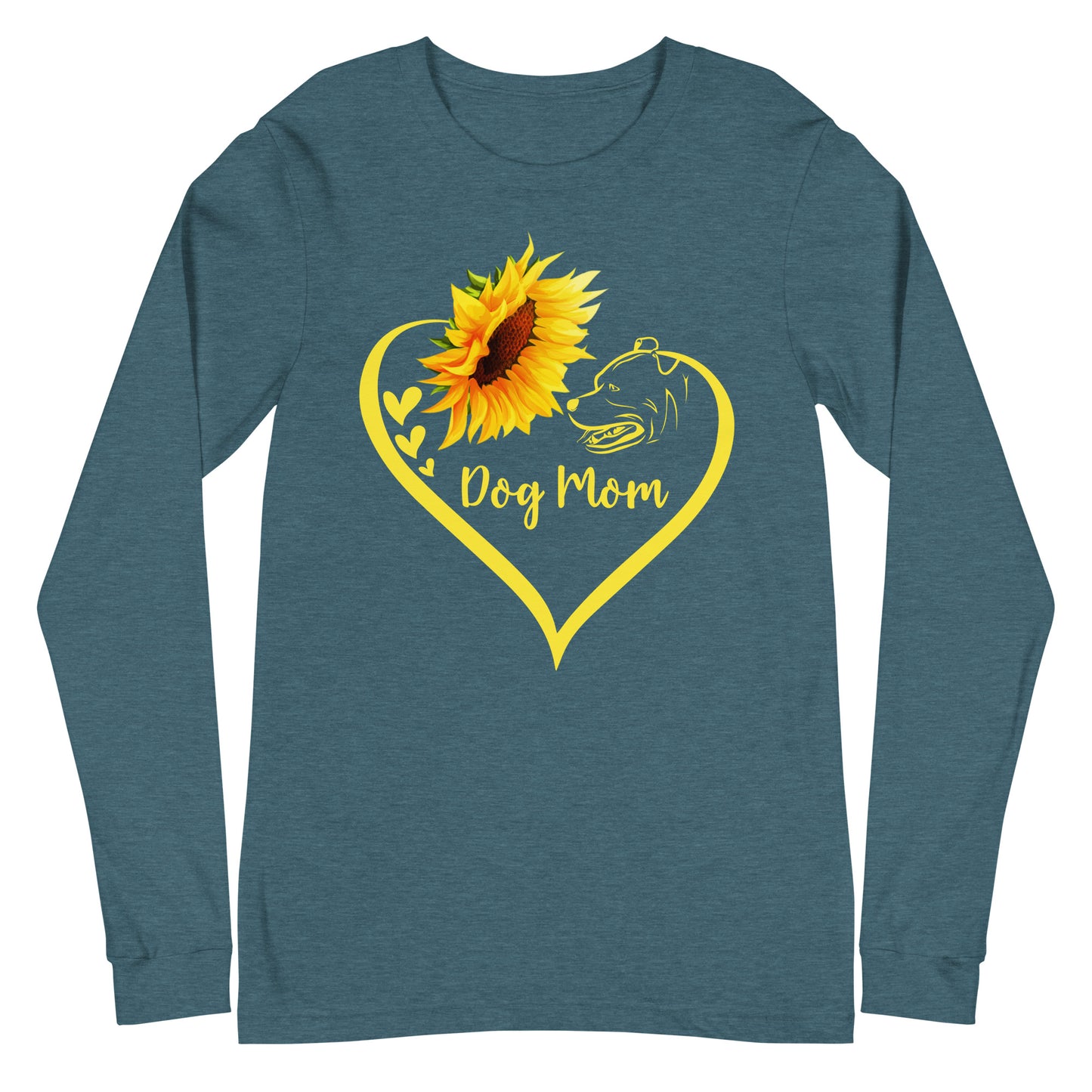 Sunflower Dog Mom Unisex Long Sleeve Tee