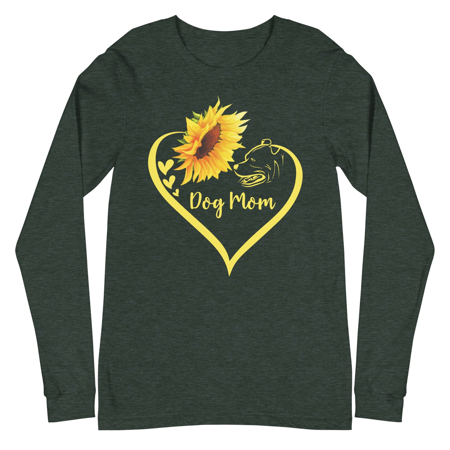 Sunflower Dog Mom Unisex Long Sleeve Tee
