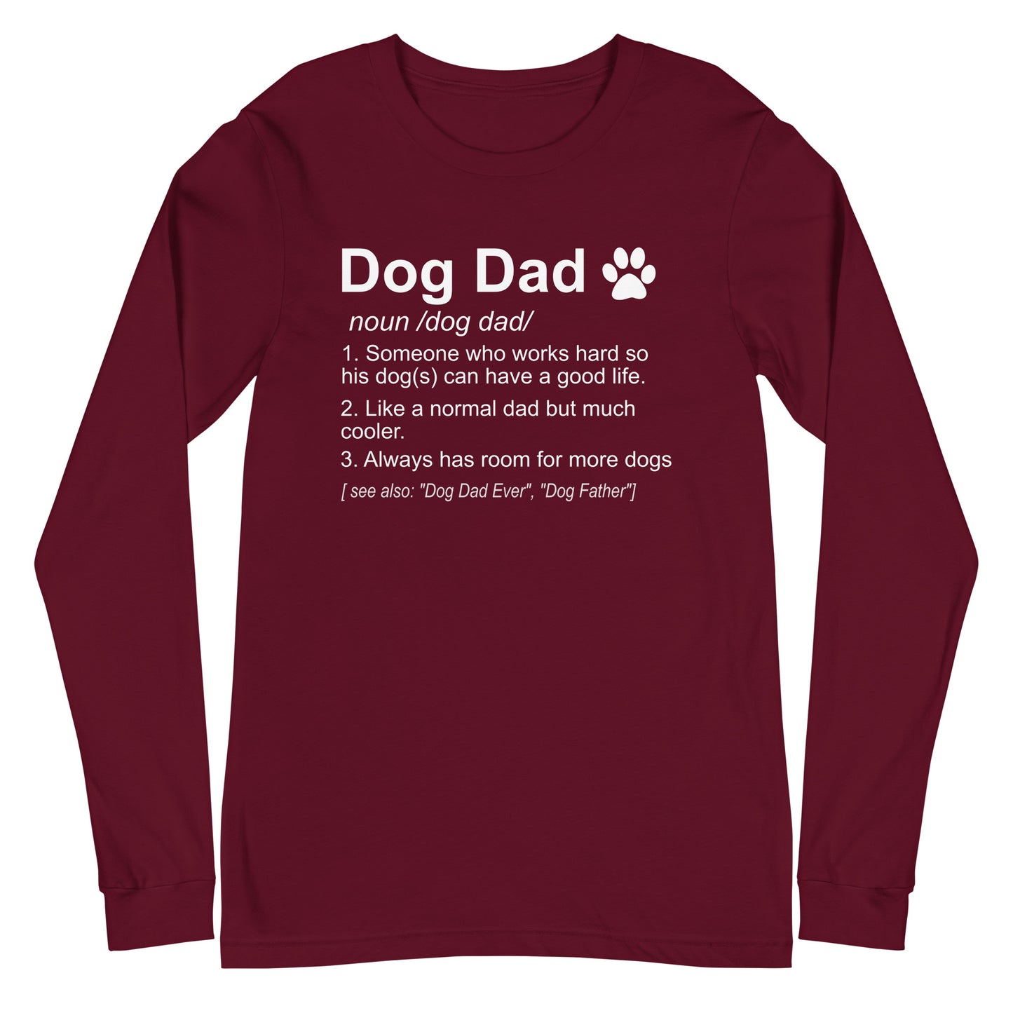 Dog Dad Definition Unisex Long Sleeve Tee