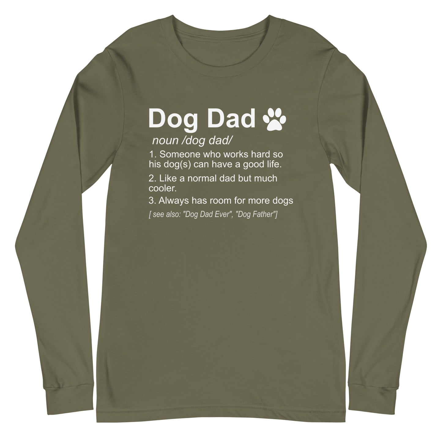 Dog Dad Definition Unisex Long Sleeve Tee