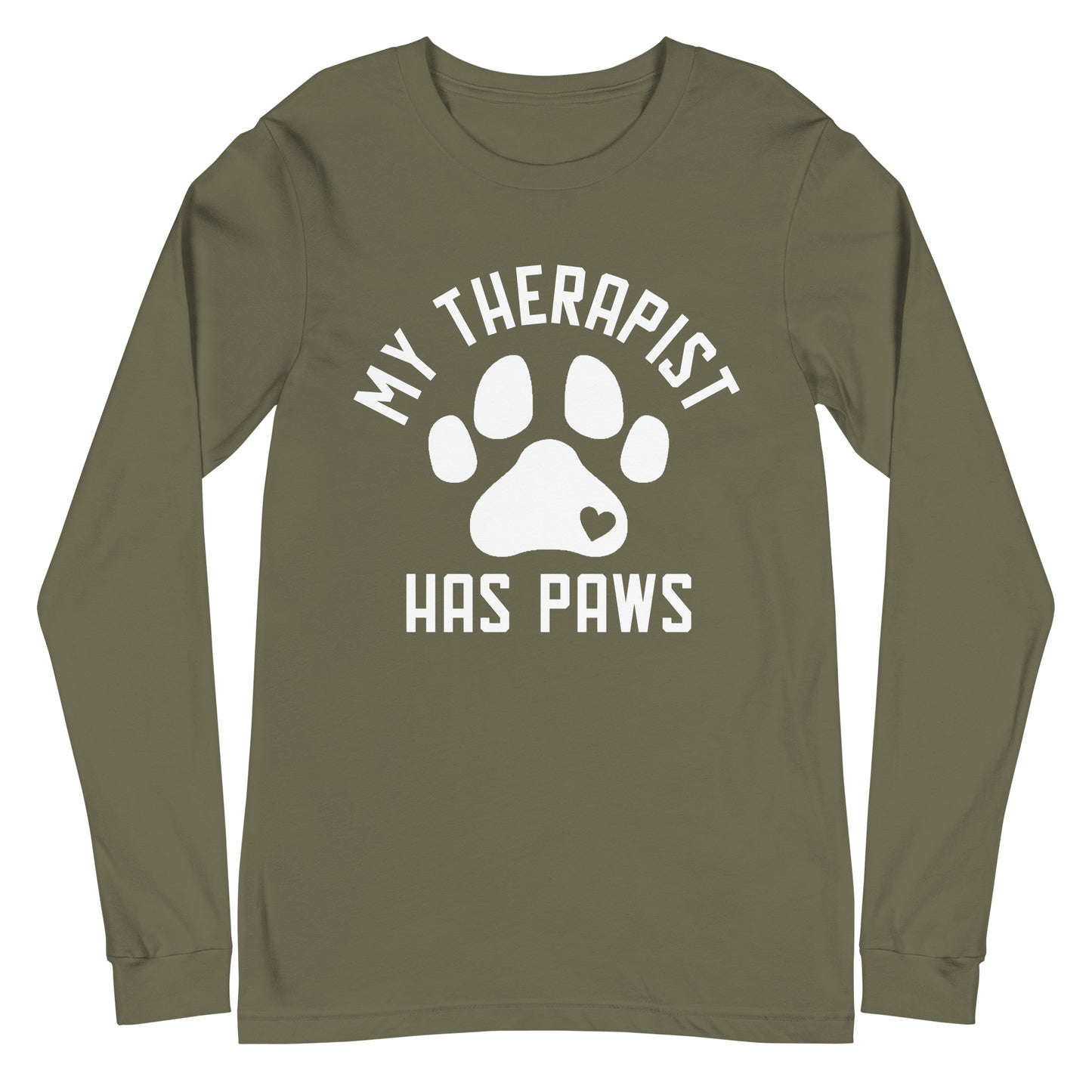 My Therapist Has Paws Unisex Long Sleeve Tee