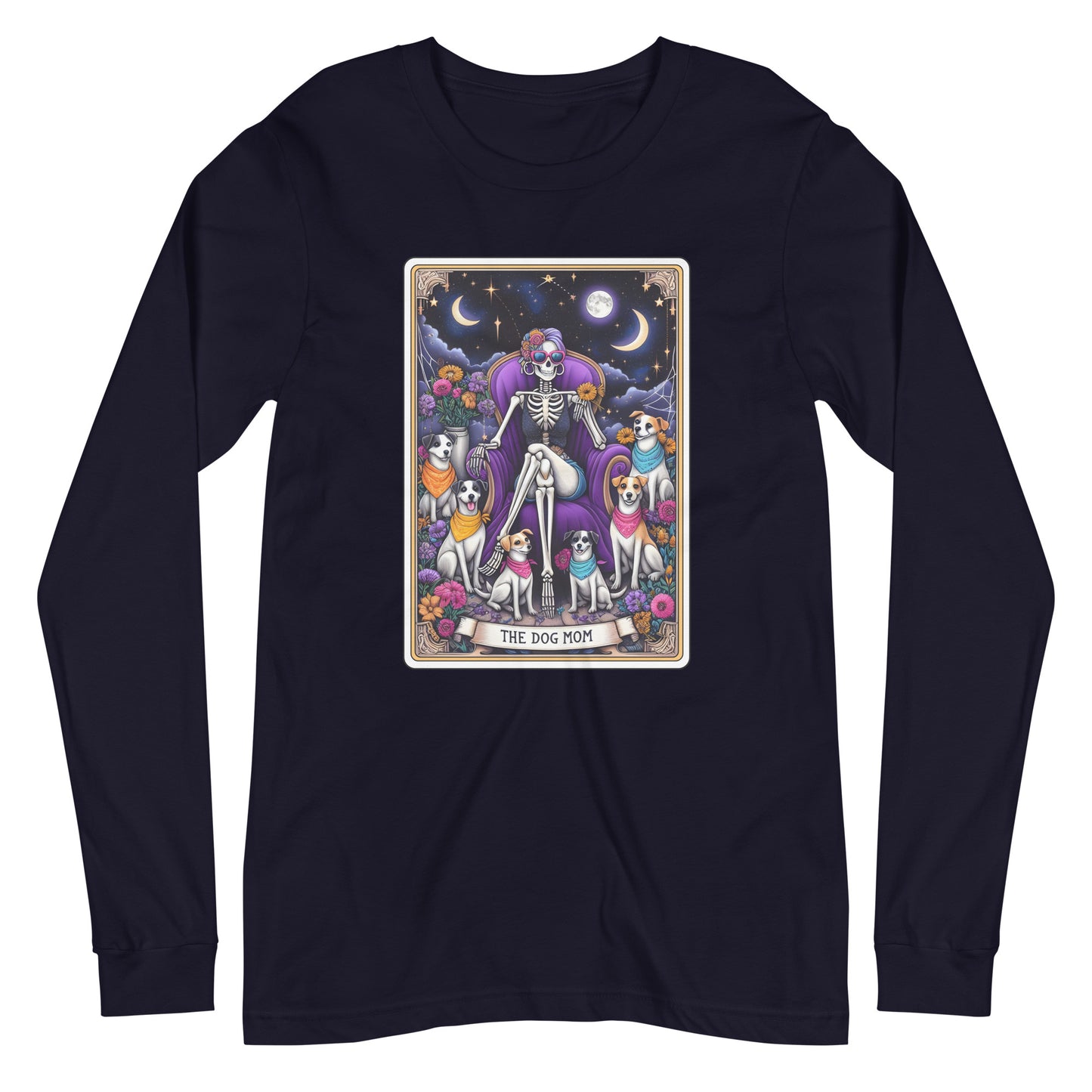 The Dog Mom Tarot Card Unisex Long Sleeve Tee