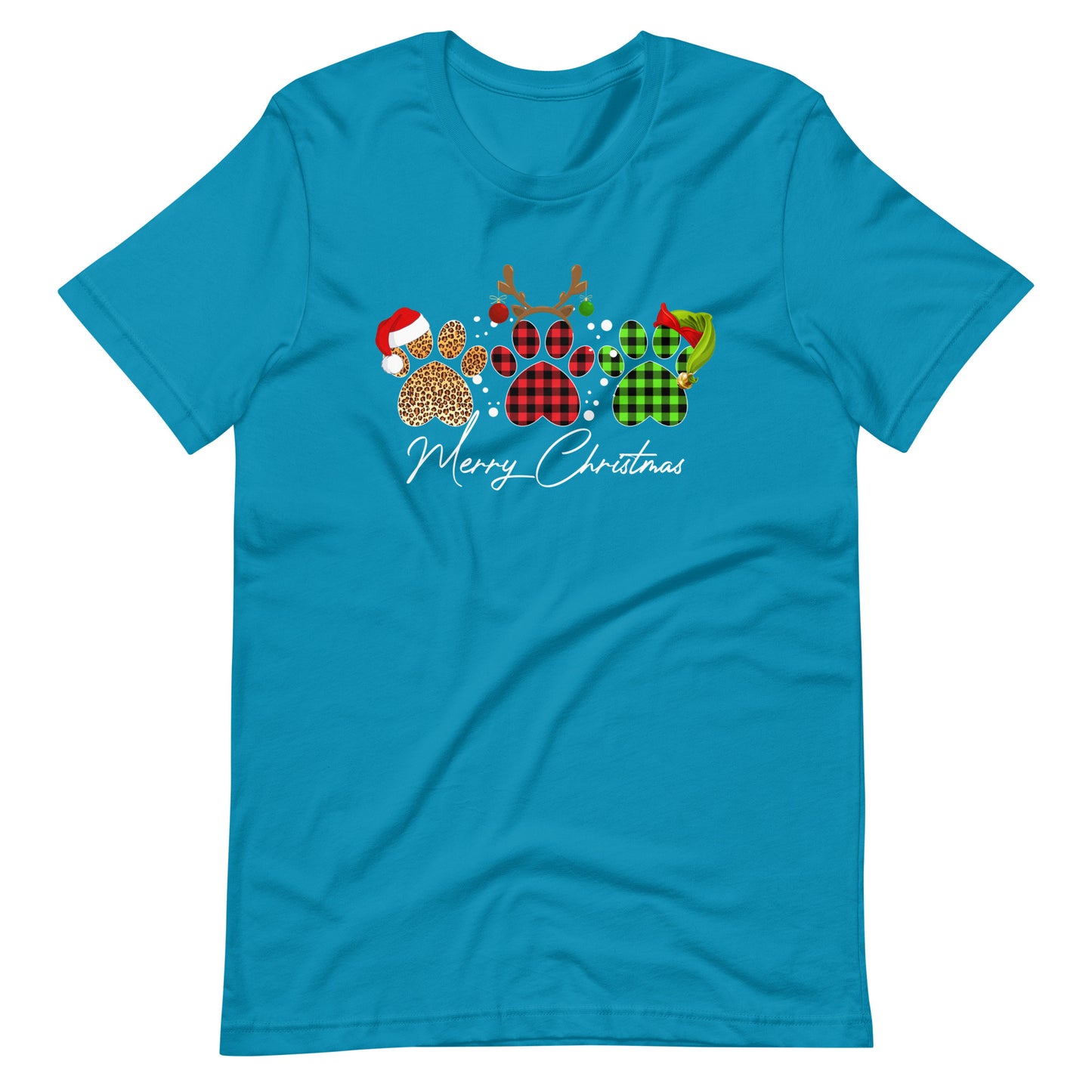 Merry Christmas Paw Prints T-Shirt