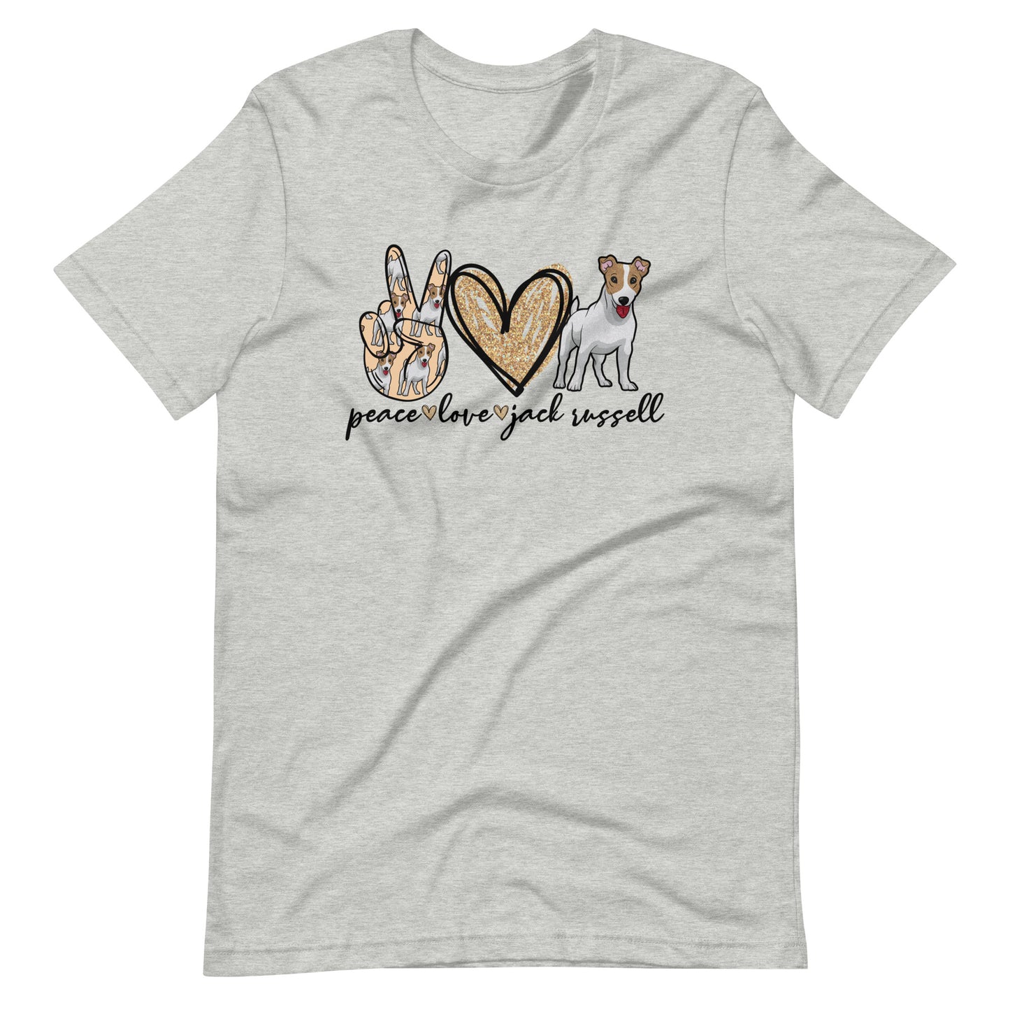 Peace Love Jack Russell Unisex t-shirt
