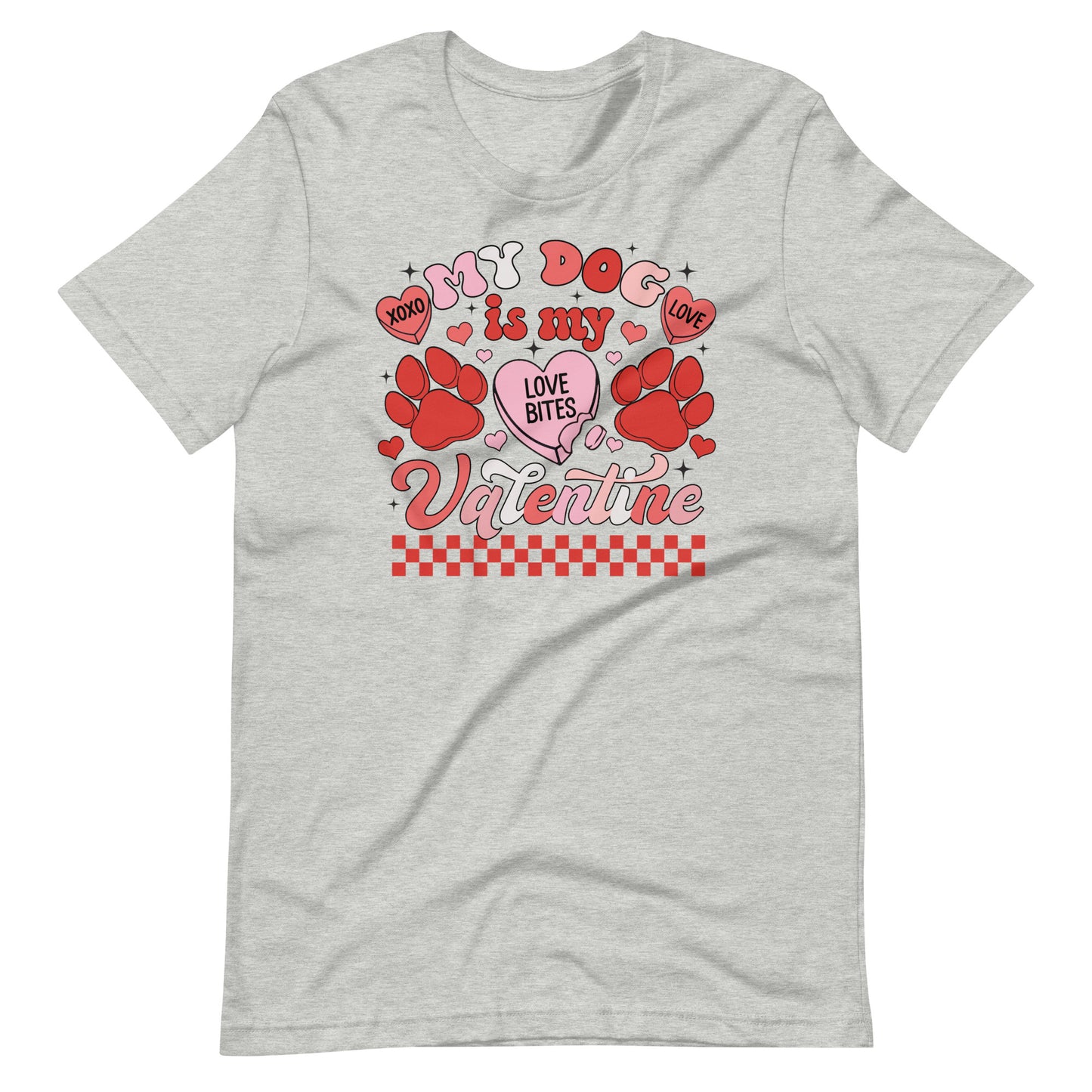 My Dog is Valentine Love Bites Unisex t-shirt