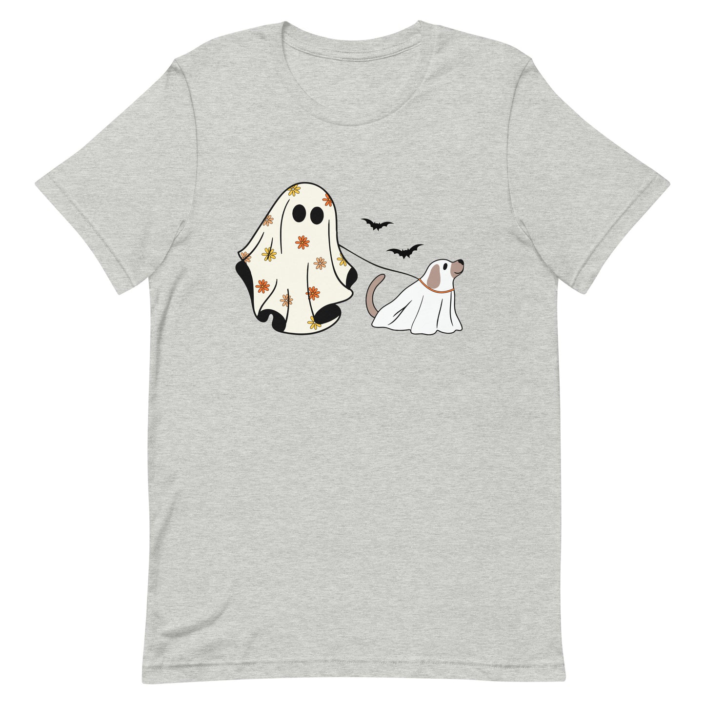 Halloween Ghost Walking Dog Unisex t-shirt