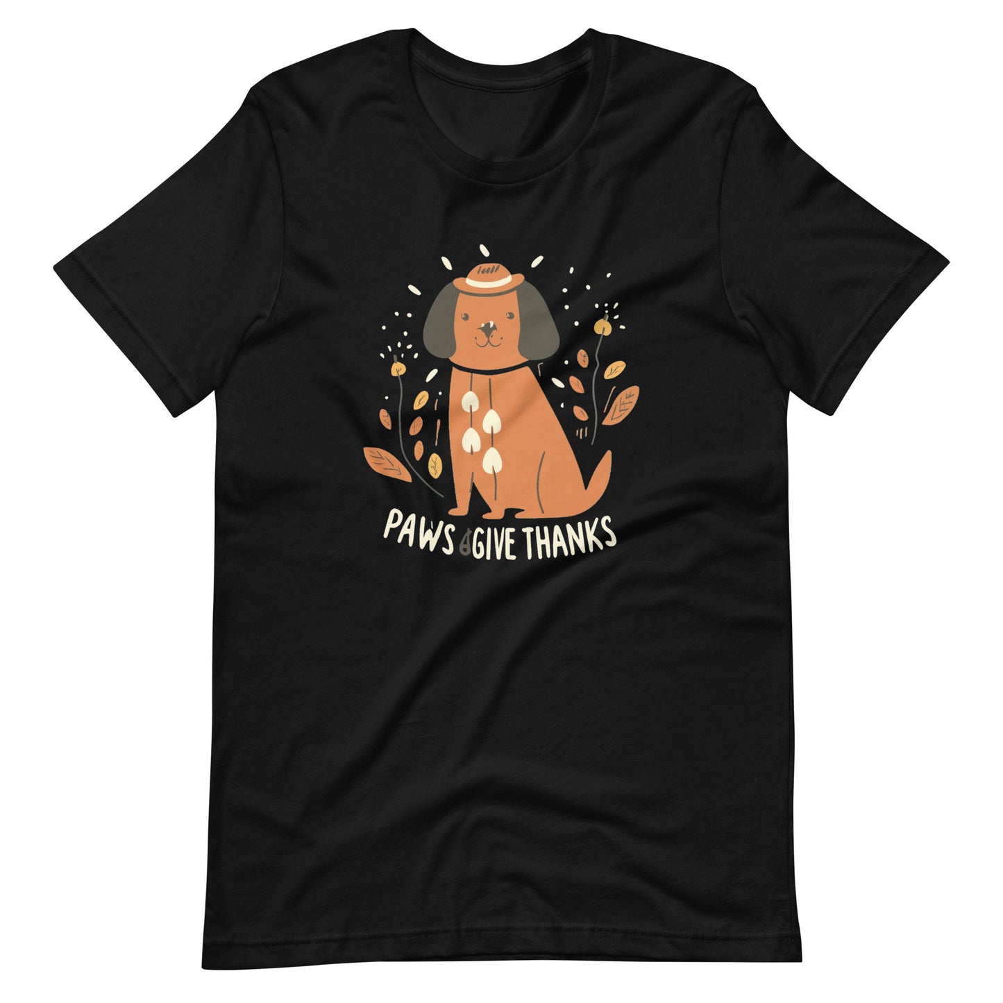 Paws & Give Thanks T-Shirt for Thanksgiving