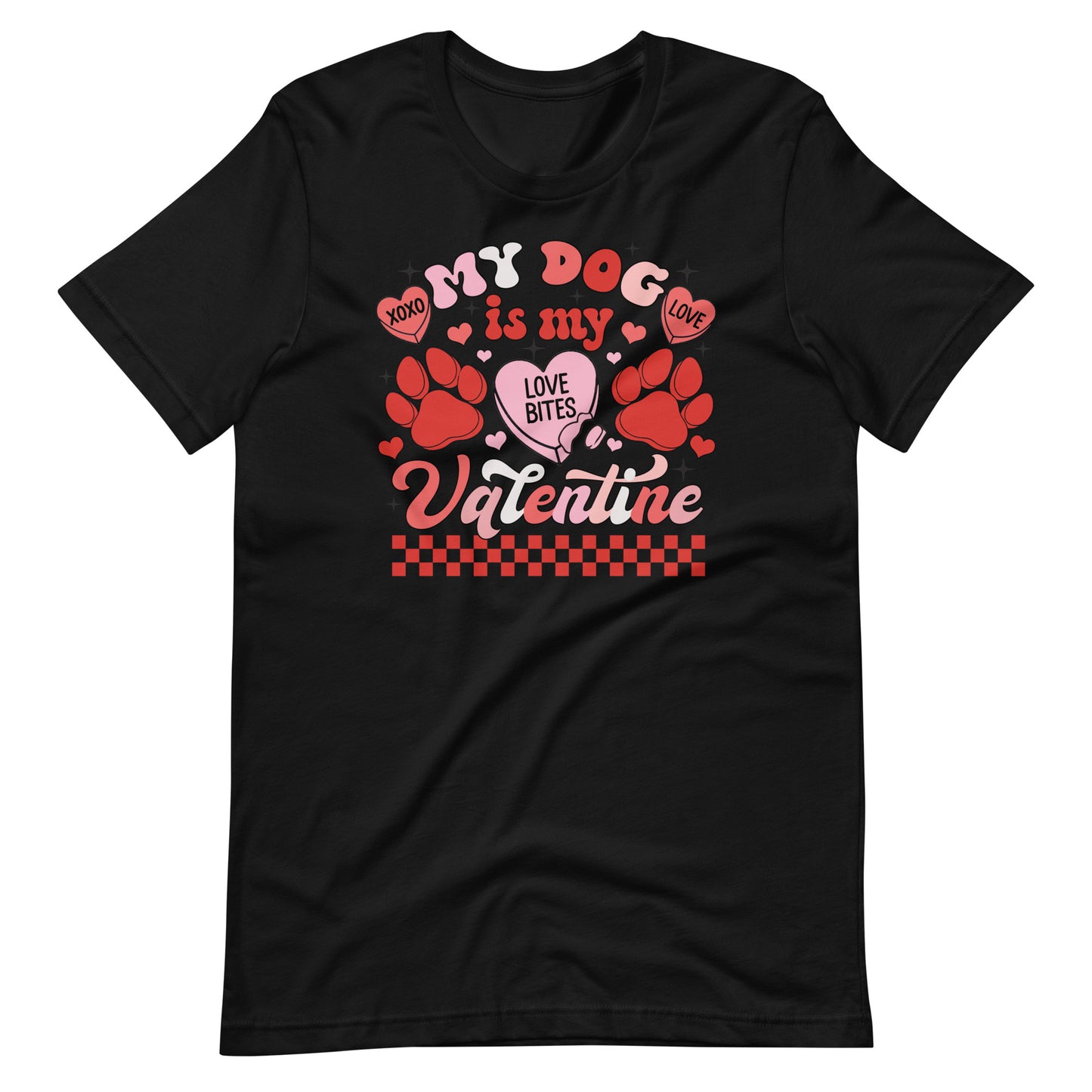 My Dog is Valentine Love Bites Unisex t-shirt
