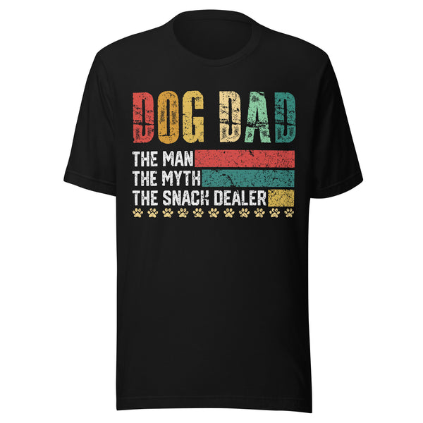 Dog Dad The Man The Myth Snack Dealer Vintage T-Shirt Dog Dad The Man The Myth Snack Dealer Vintage T-Shirt