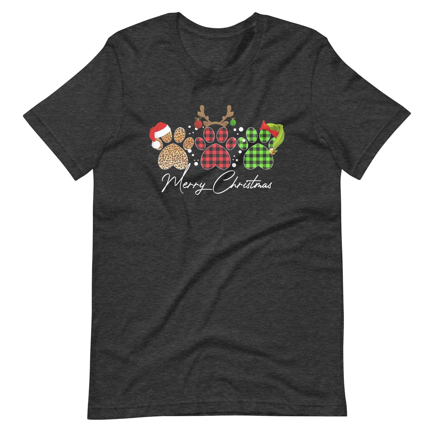 Merry Christmas Paw Prints T-Shirt
