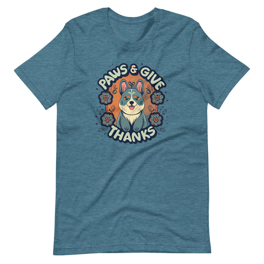 Paws & Give Thanks Thanksgiving T-Shirt