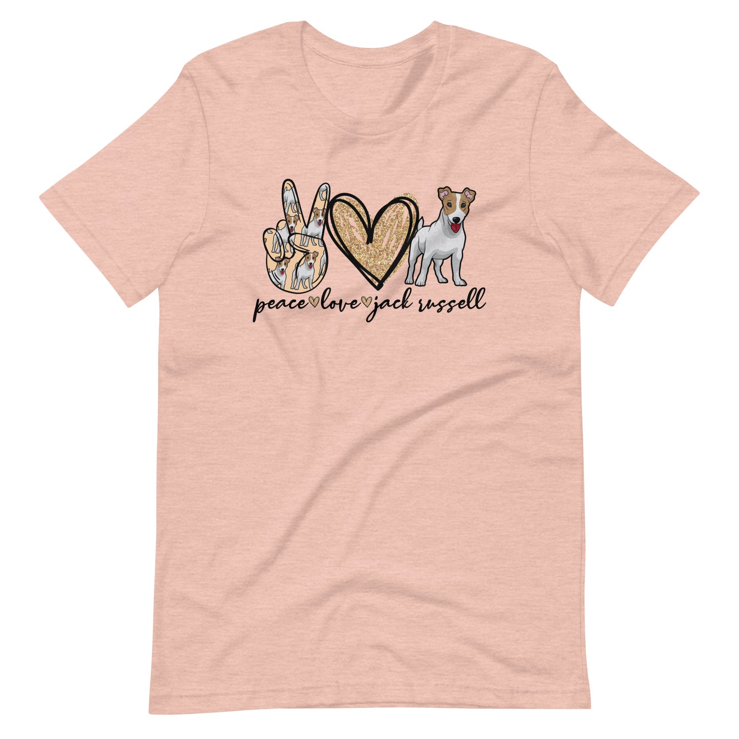 Peace Love Jack Russell Unisex t-shirt
