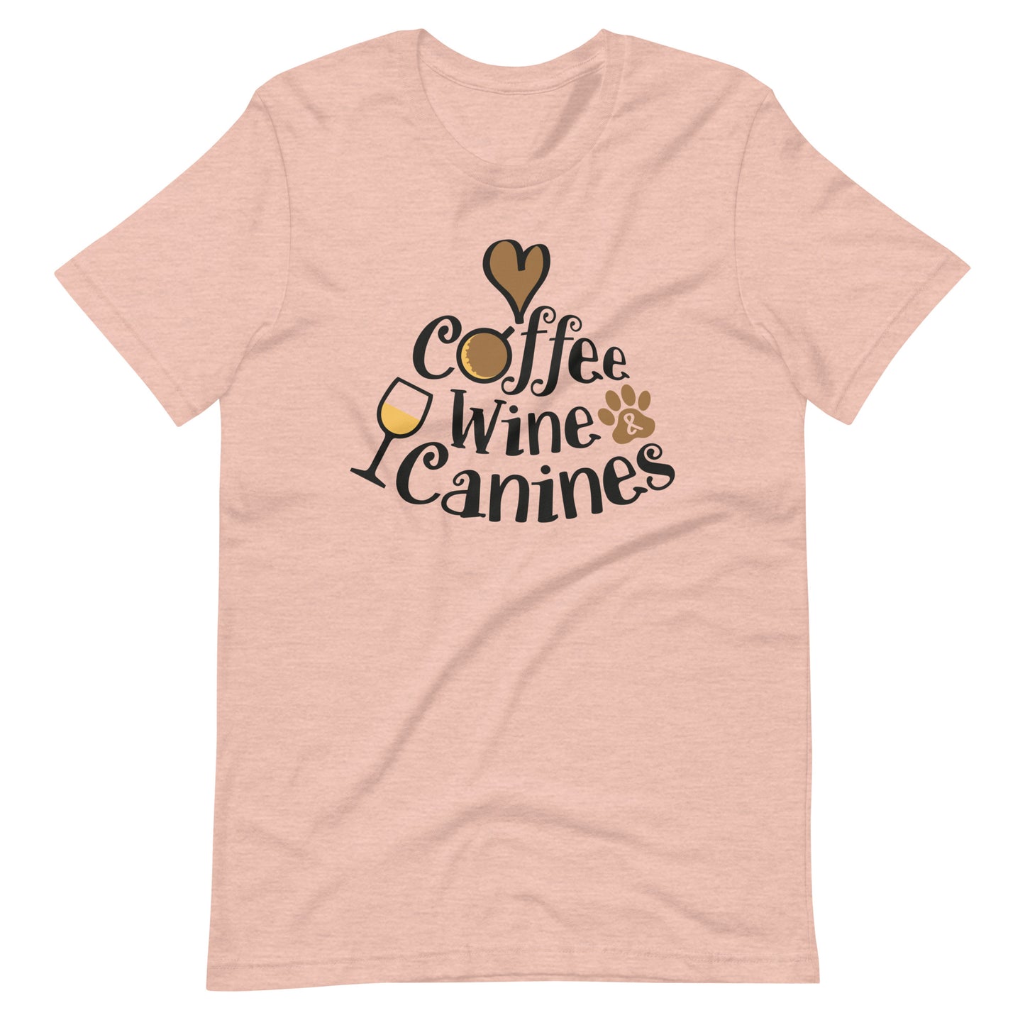 Coffee Wine Canine Dog Lovers Unisex t-shirt